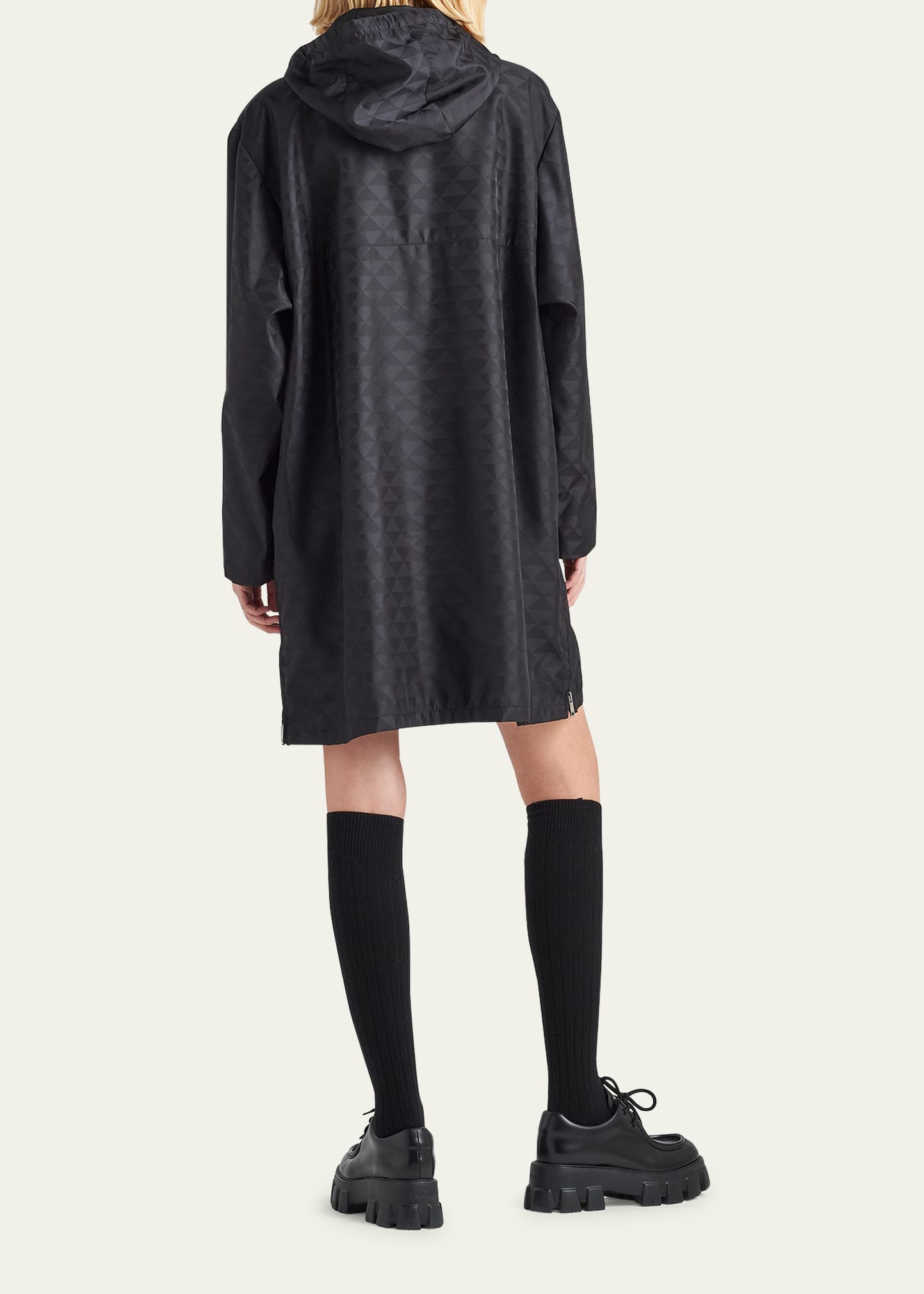 Prada Printed Nylon Waterproof Pullover Windbreaker