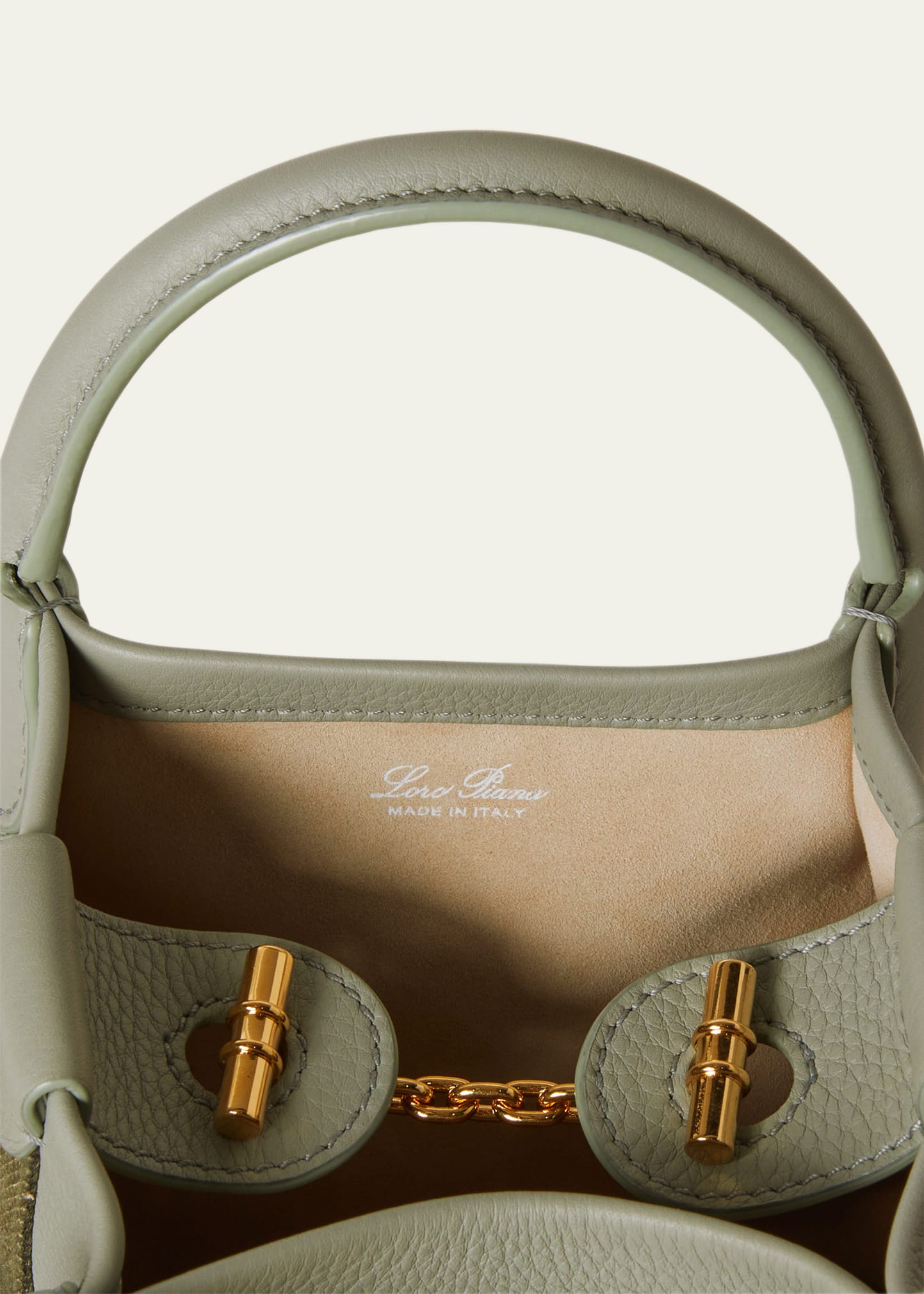 Loro Piana Bale Fine-Grain Leather Crossbody Bag