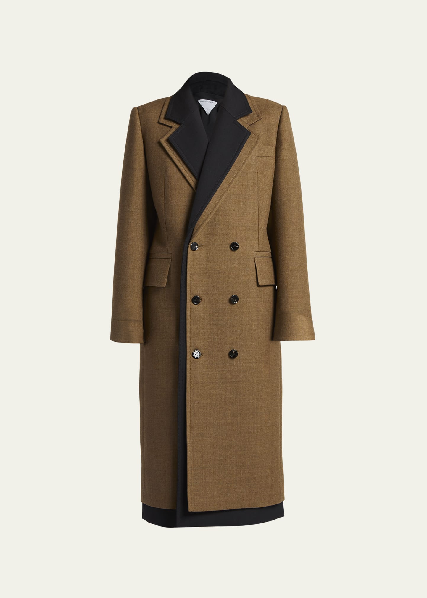 Bottega Veneta Structured Splittable Double-Breast Wool Coat