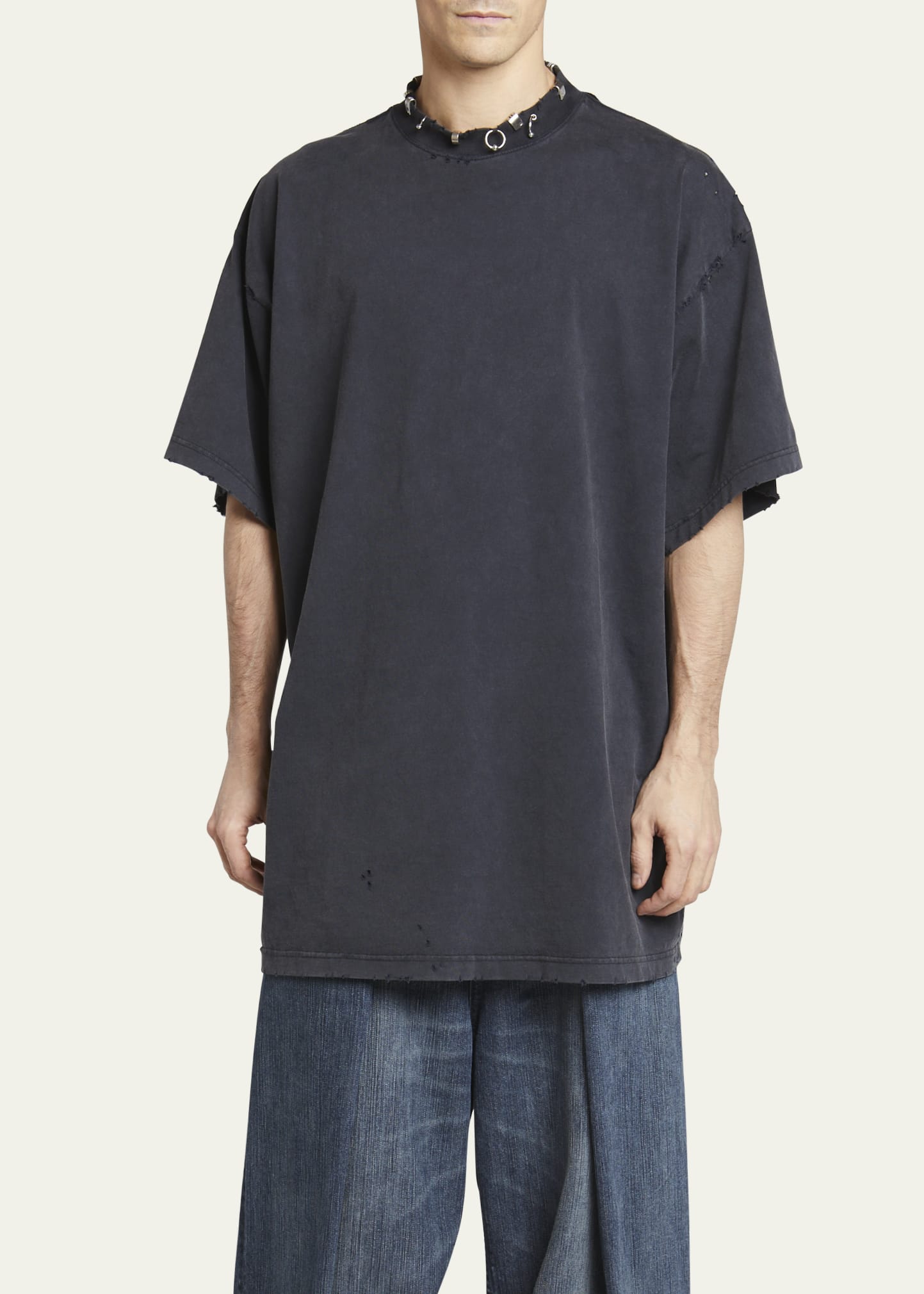 BALENCIAGA＊PIERCED T-SHIRT ヴィンテージ Tシャツ Balenciaga Pierced Oversized T-Shirt | Saks Fifth Avenue
