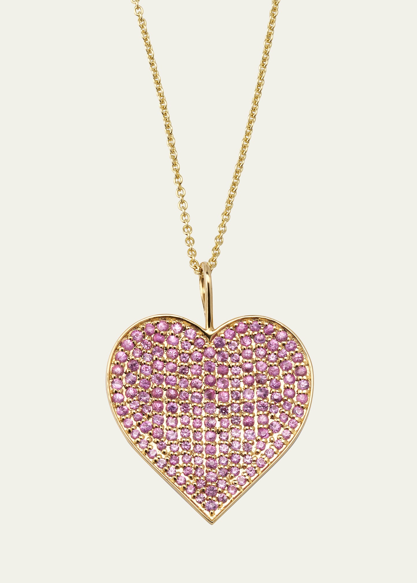 Sydney Evan 14K Yellow Gold 20th Pink Sapphire Heart Charm