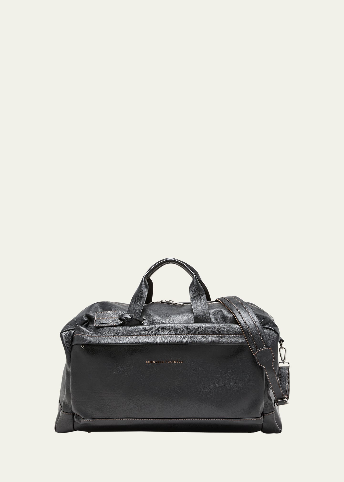 Brunello Cucinelli Men's Grained Calfskin Travel Duffel Bag