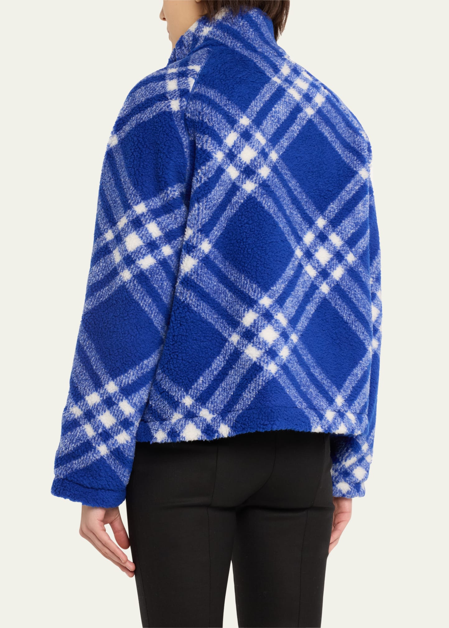 Burberry Check Fleece Zip Jacket - Bergdorf Goodman