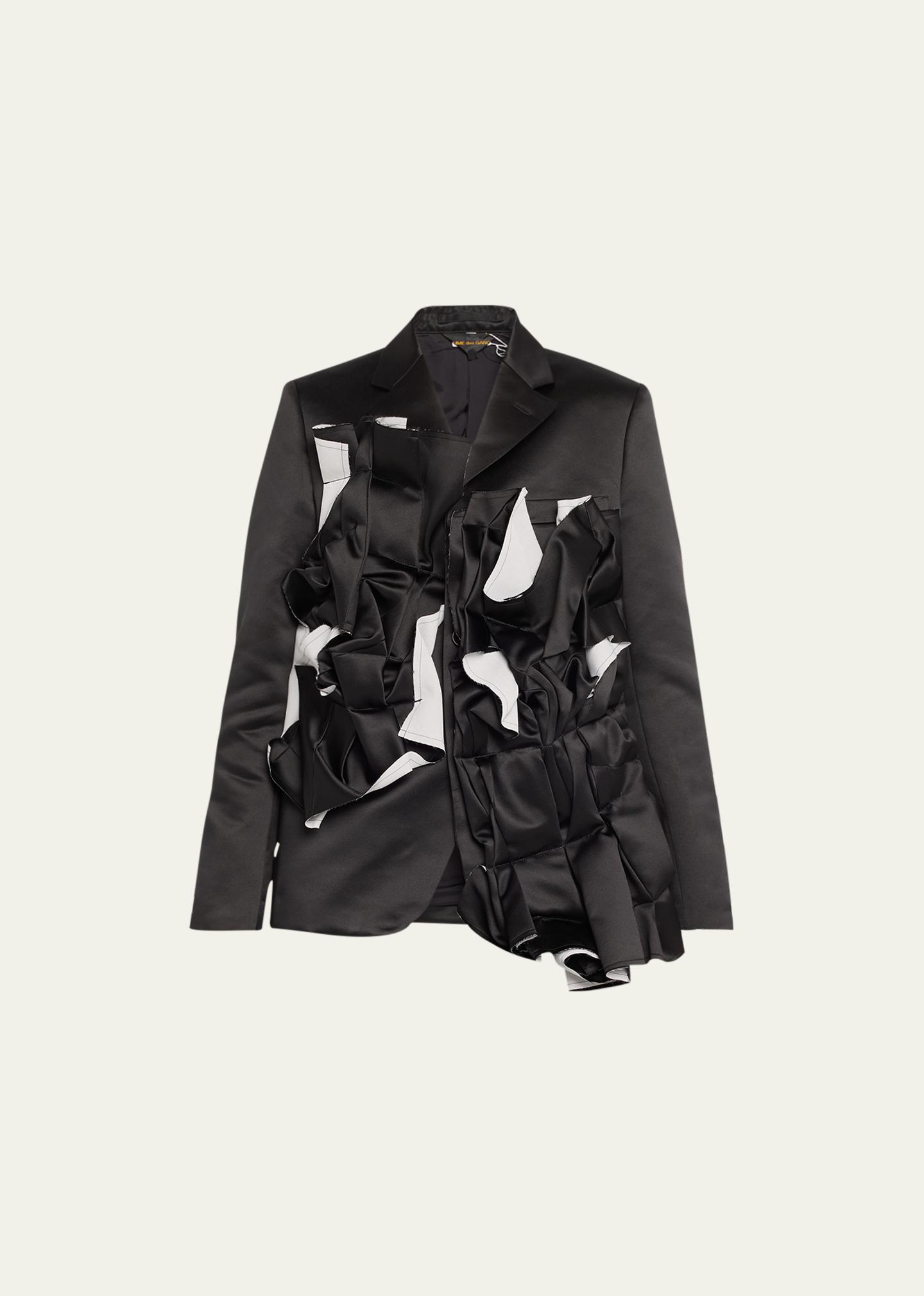 Comme des Garcons Deconstructed Satin Blazer - Bergdorf Goodman