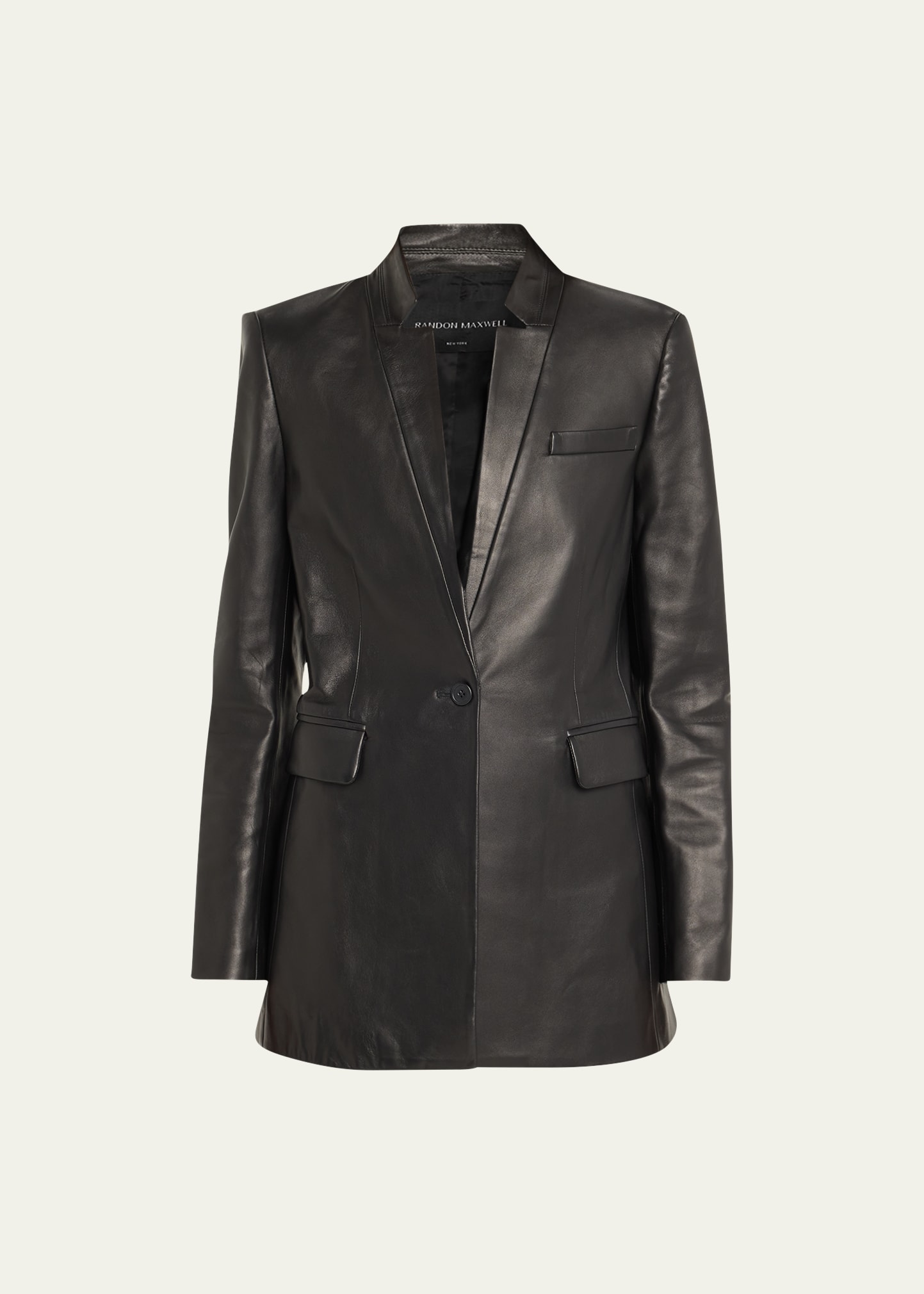 Brandon Maxwell The Raquel Leather Jacket - Bergdorf Goodman