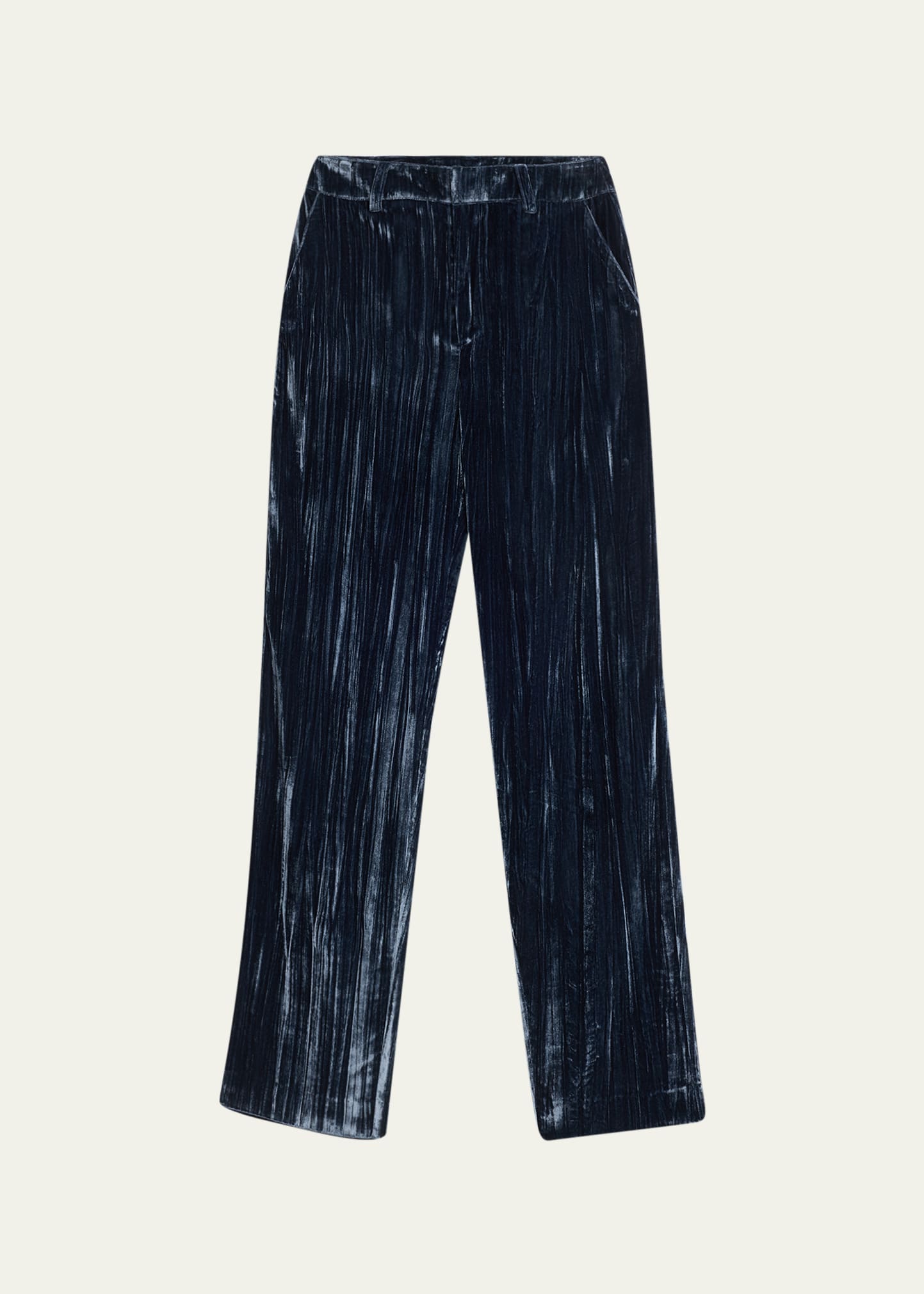 Cinq a Sept Collins Relaxed Straight-Leg Velvet Pants - Bergdorf Goodman