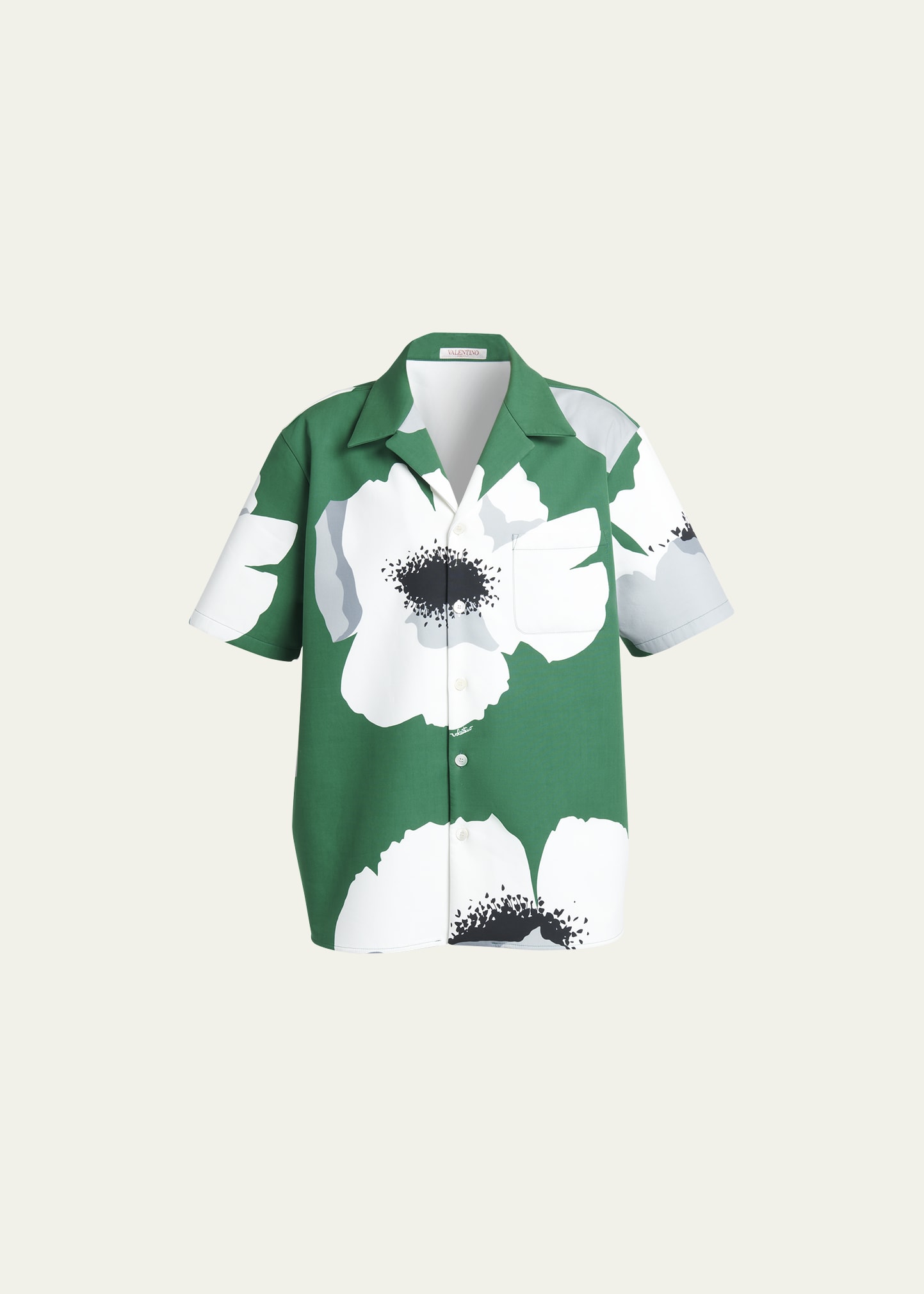 Valentino cropped paisley-print shirt - White