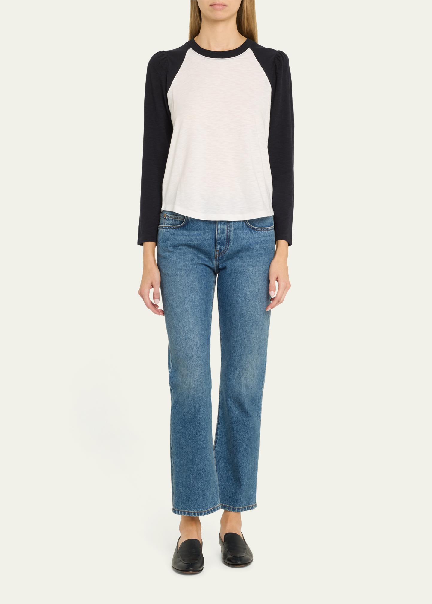 Veronica Beard Mason Long-Sleeve Baseball Tee - Bergdorf Goodman