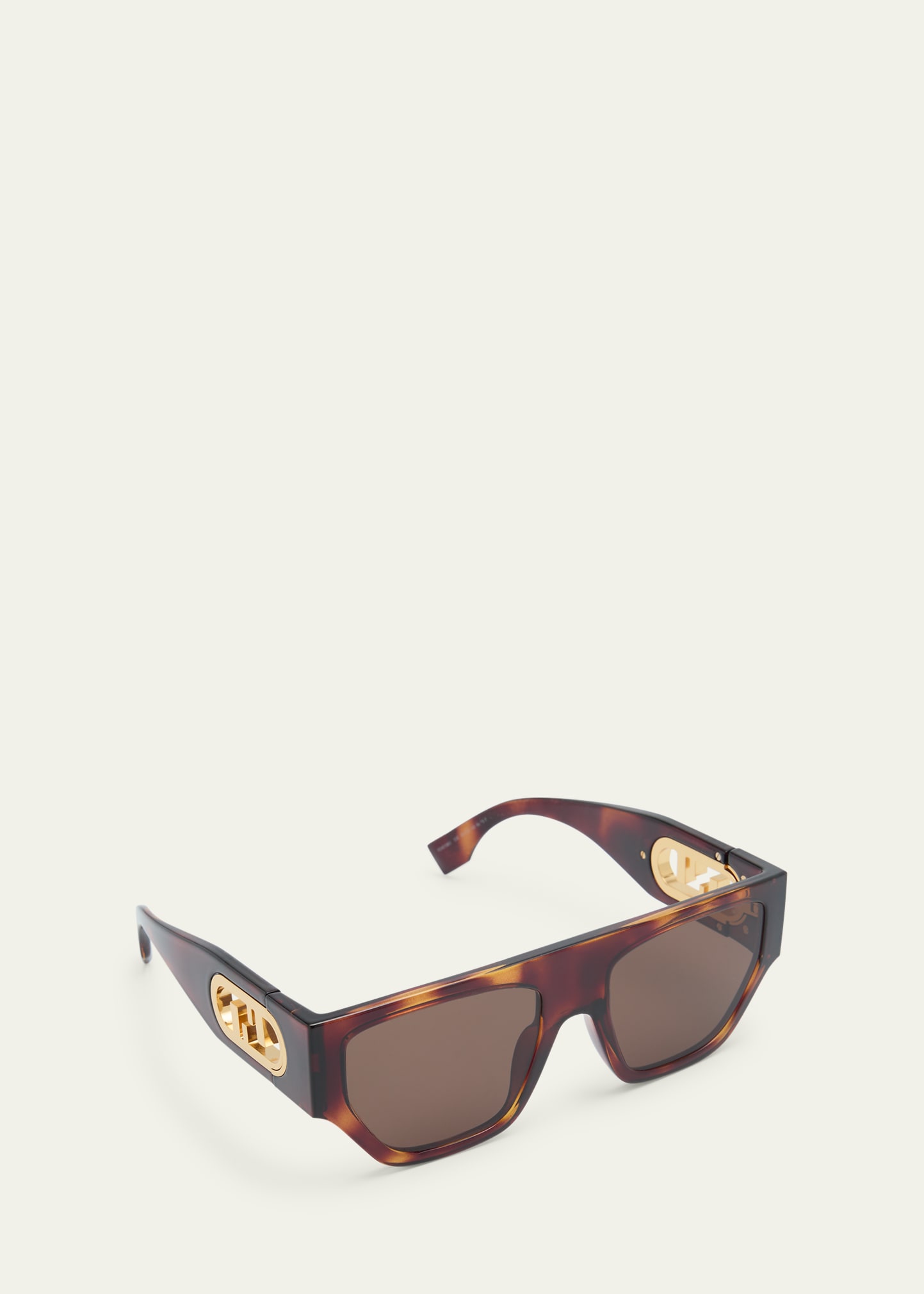 Fendi O'Lock Flat-Top Nylon Square Sunglasses - Bergdorf Goodman