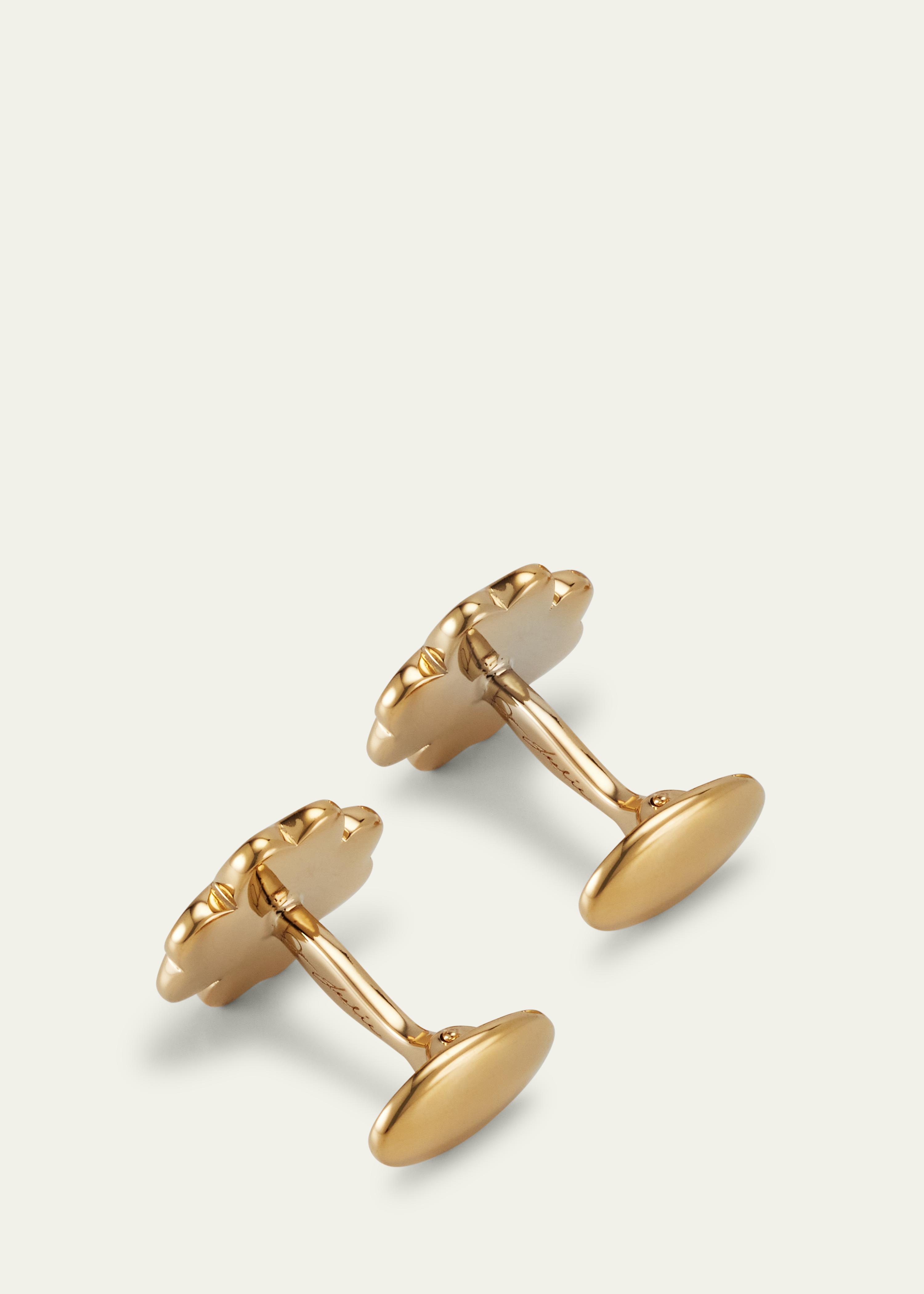 Jan Leslie Men's 18K Gold Vermeil Mother-Of-Pearl Four Leaf Clover