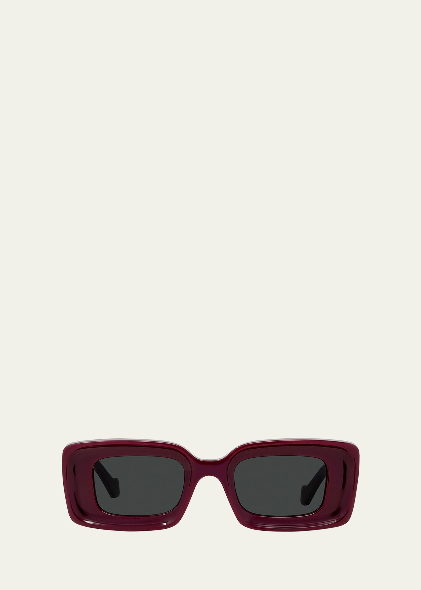 Loewe Anagram Beveled Acetate Rectangle Sunglasses - Bergdorf Goodman