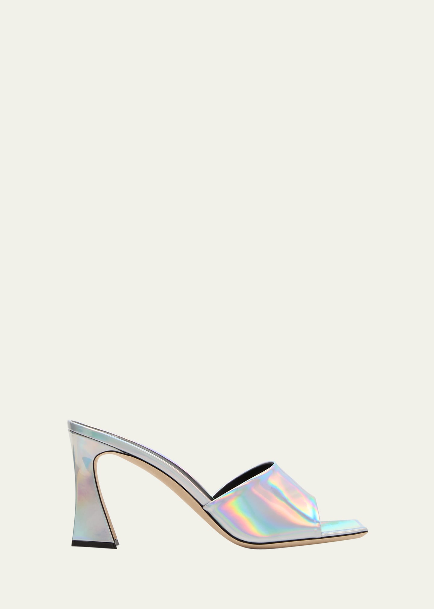 Iridescent block 2025 heel sandals