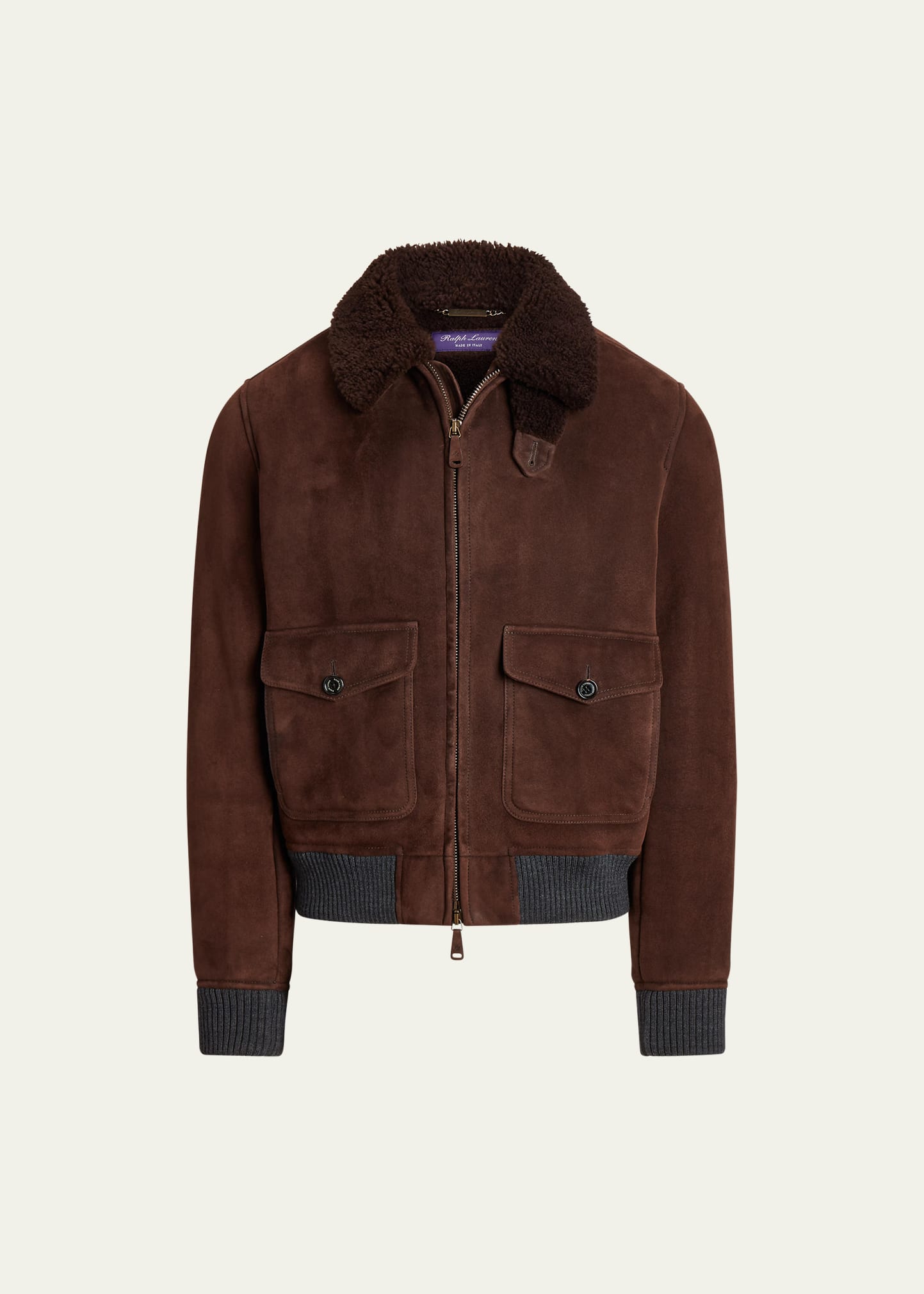 Purple label best sale shearling aviator jacket