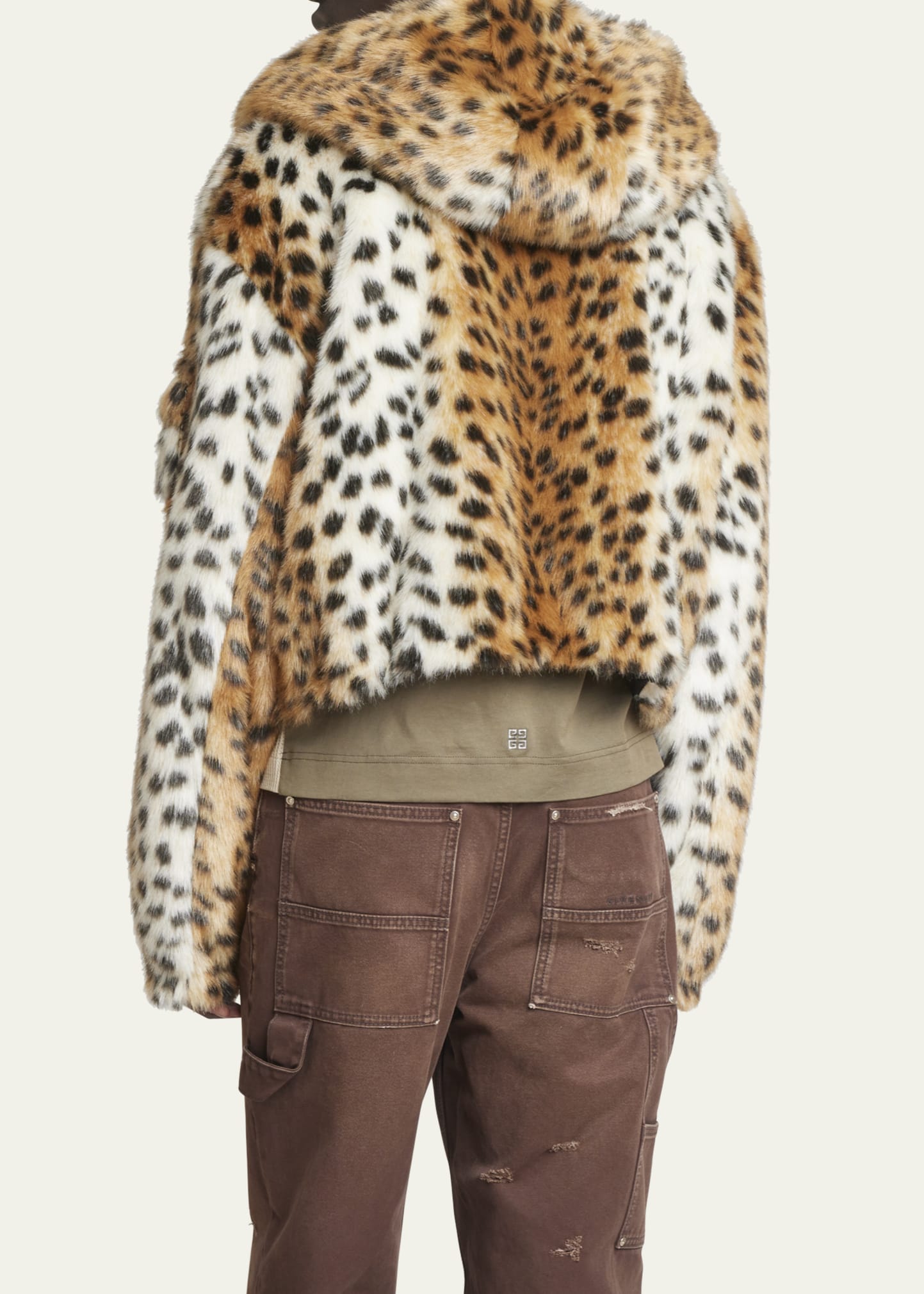 Givenchy Men's Faux Leopard Fur Blouson Jacket - Bergdorf Goodman