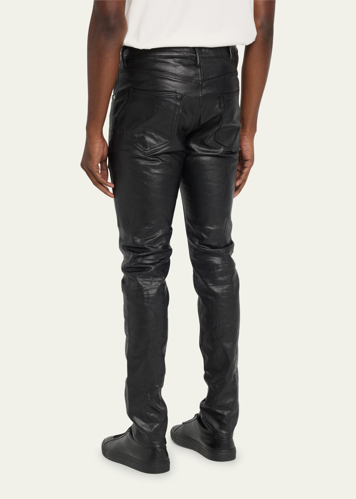 メンズ LithiumHomme coated skinny denim