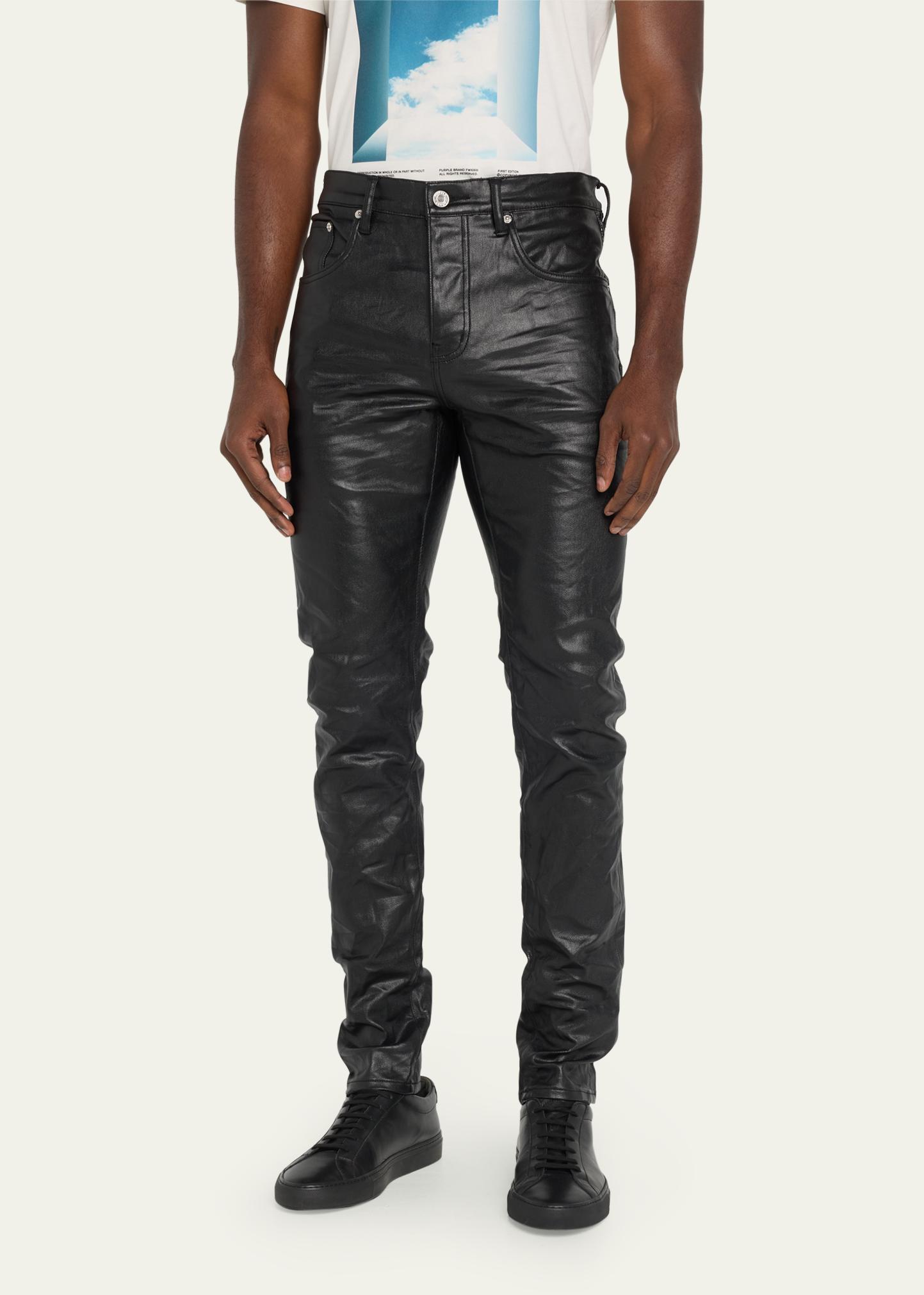 メンズ LithiumHomme coated skinny denim