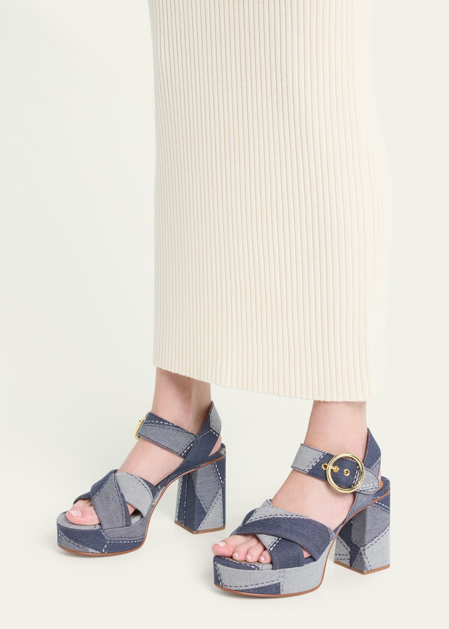 直営店‐Chloe‐ SALE! DENIM ミュール Schutz Cloe Denim Stiletto Mules | Saks Fifth Avenue