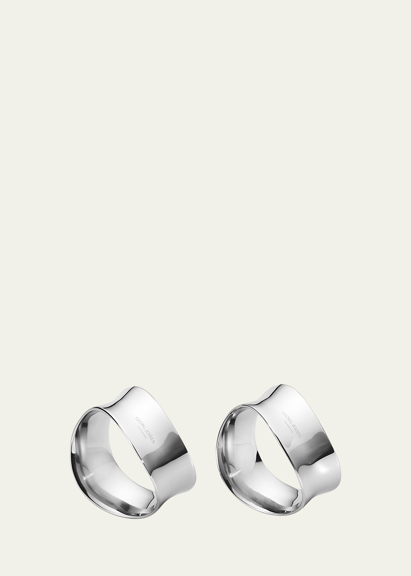 Georg Jensen Cobra Napkin Rings, Set of 2