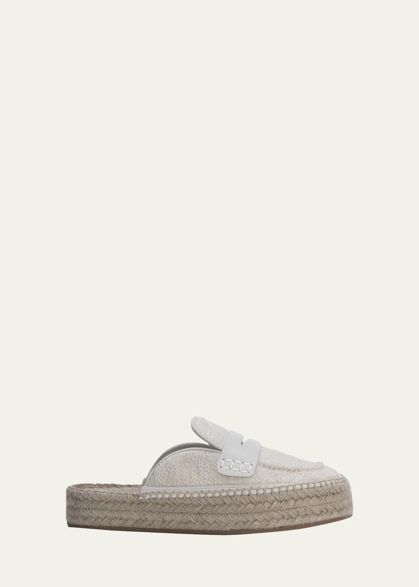 JW Anderson Cotton Penny Loafer Espadrille Mules - Bergdorf Goodman