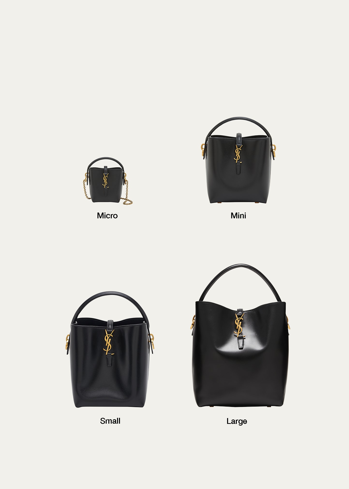 Saint Laurent Le 37 Mini YSL Bucket Bag in Smooth Leather