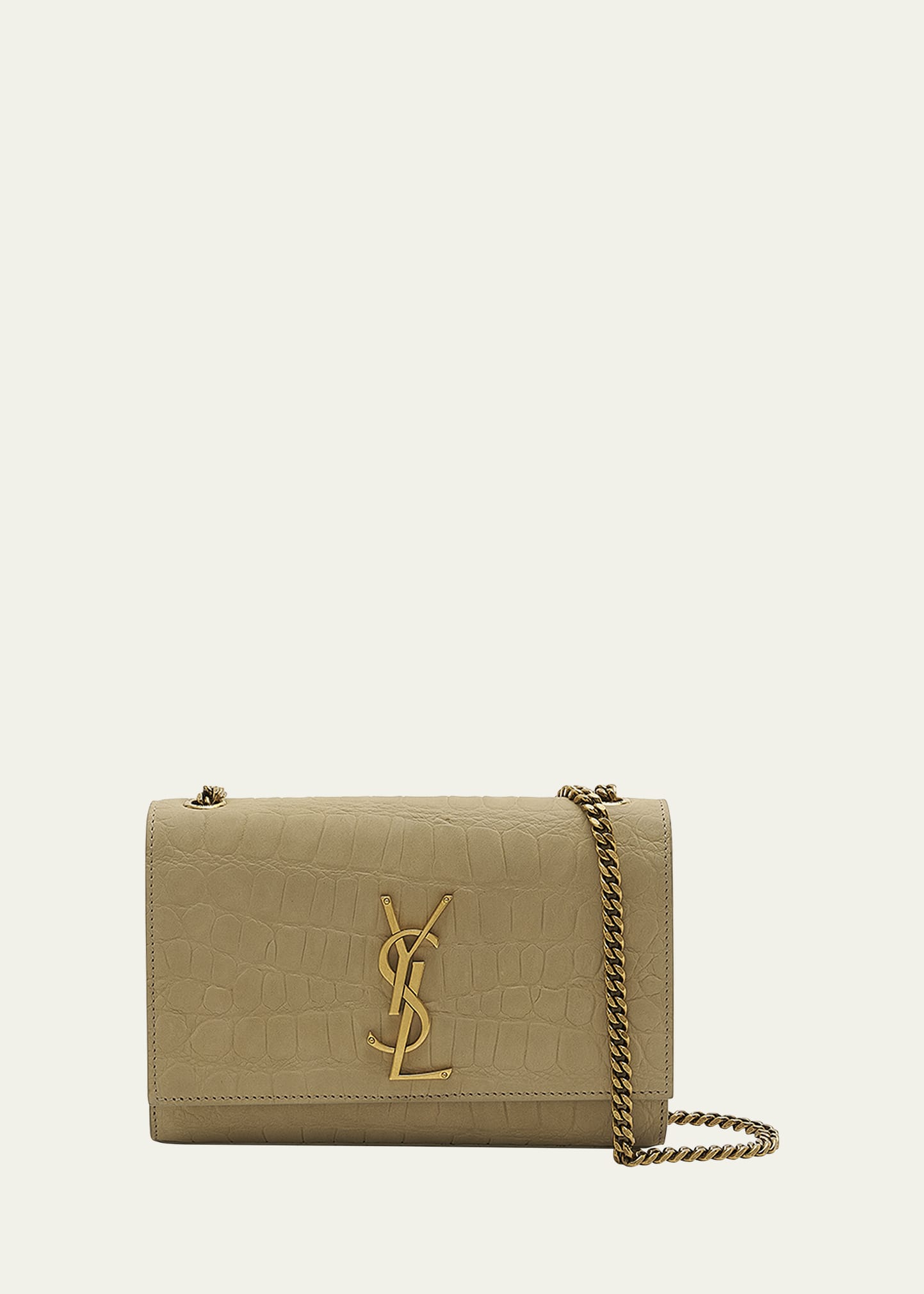 Saint Laurent Kate Medium YSL Monogram Grain de Poudre Crossbody Bag -  Bergdorf Goodman