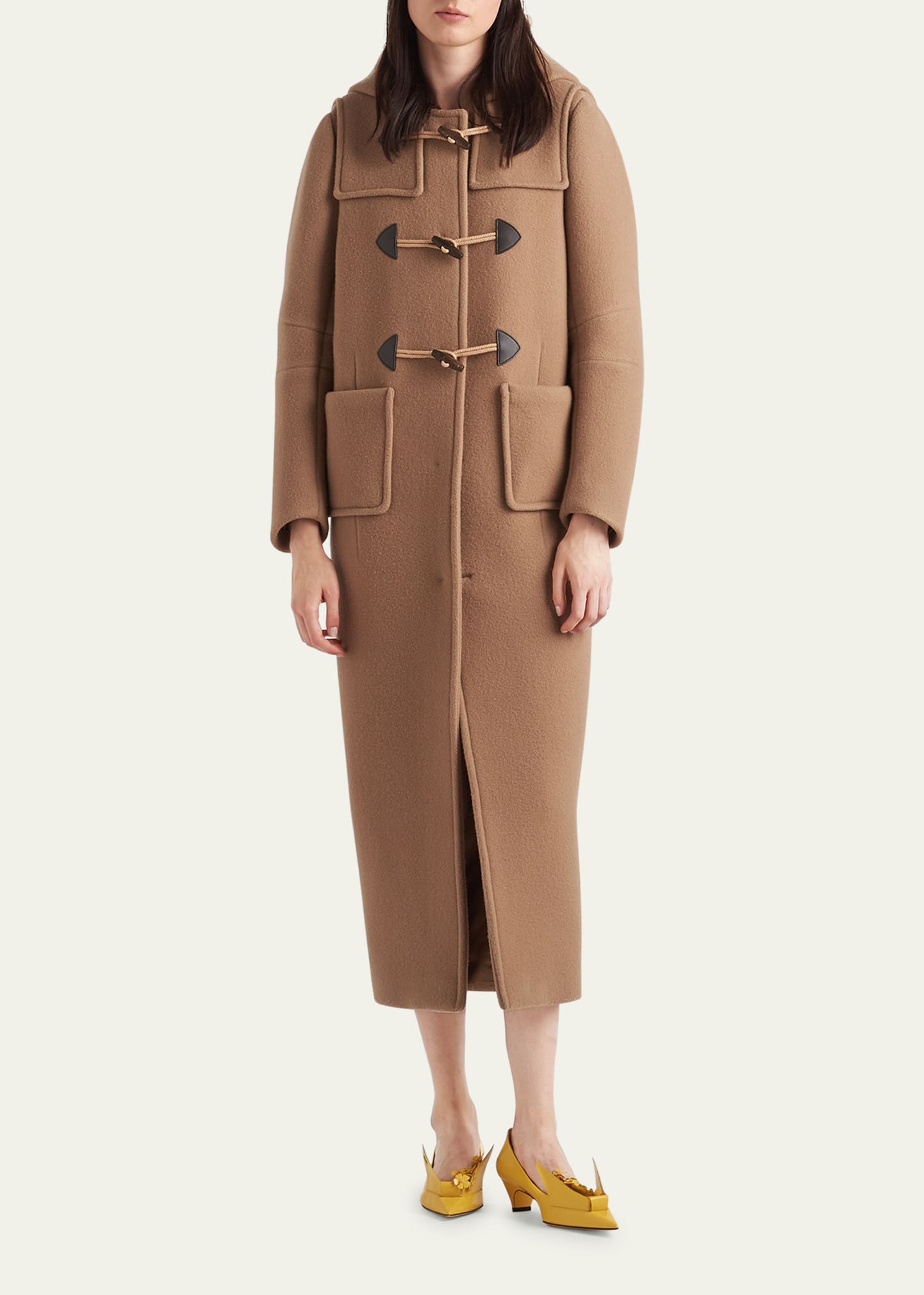 ジャケット・アウター prada 99aw nylon duffle coat Prada double-breasted Wool Duffle Coat | Black | FARFETCH JO