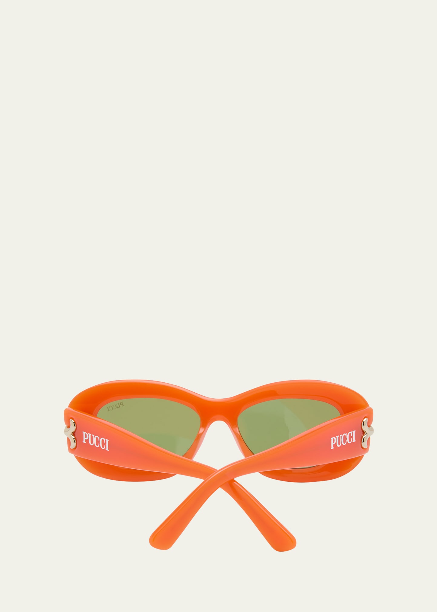 Pucci Filigree Acetate Oval Sunglasses - Bergdorf Goodman