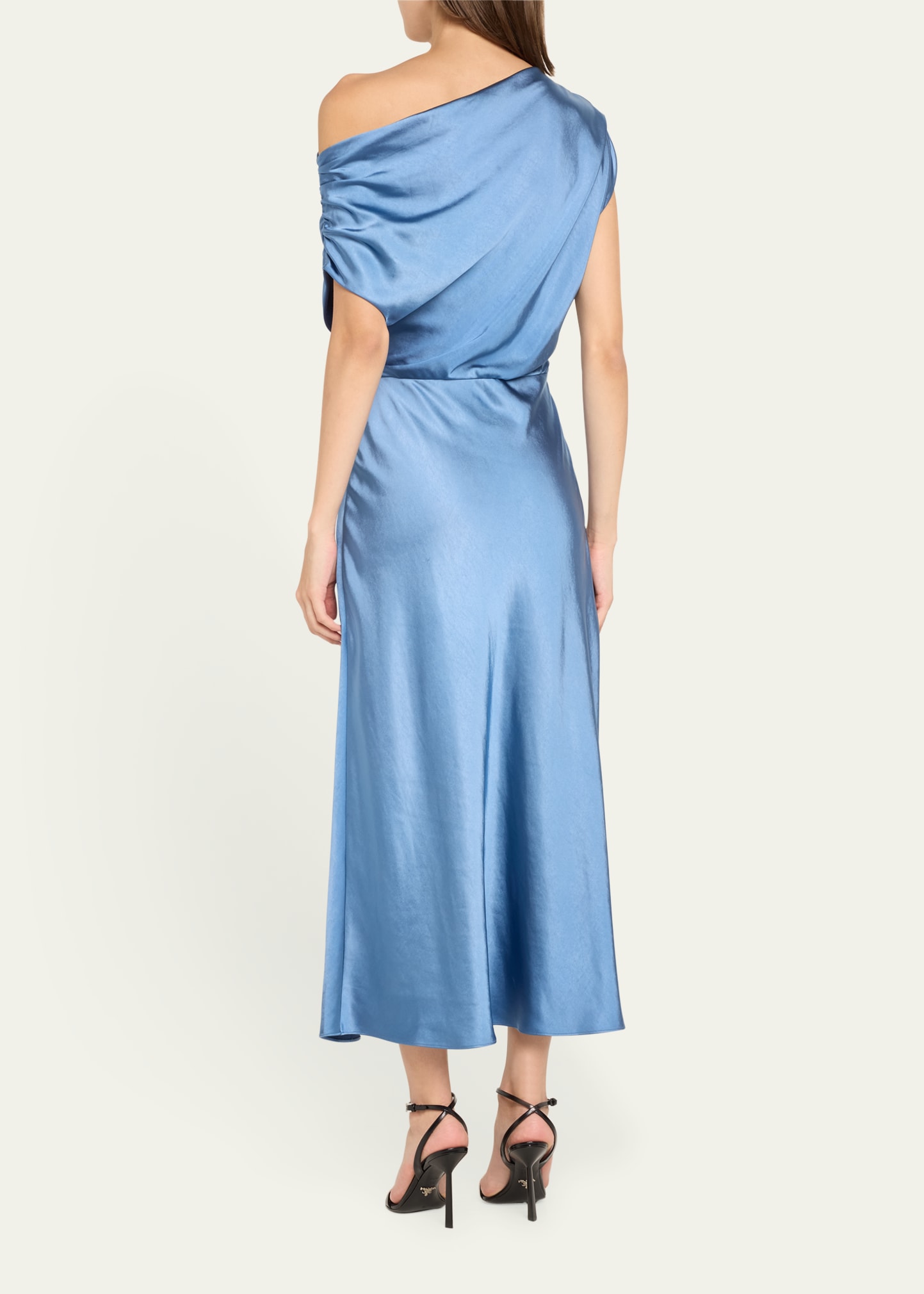 A.L.C. Jasmine Draped Satin Midi Dress - Bergdorf Goodman