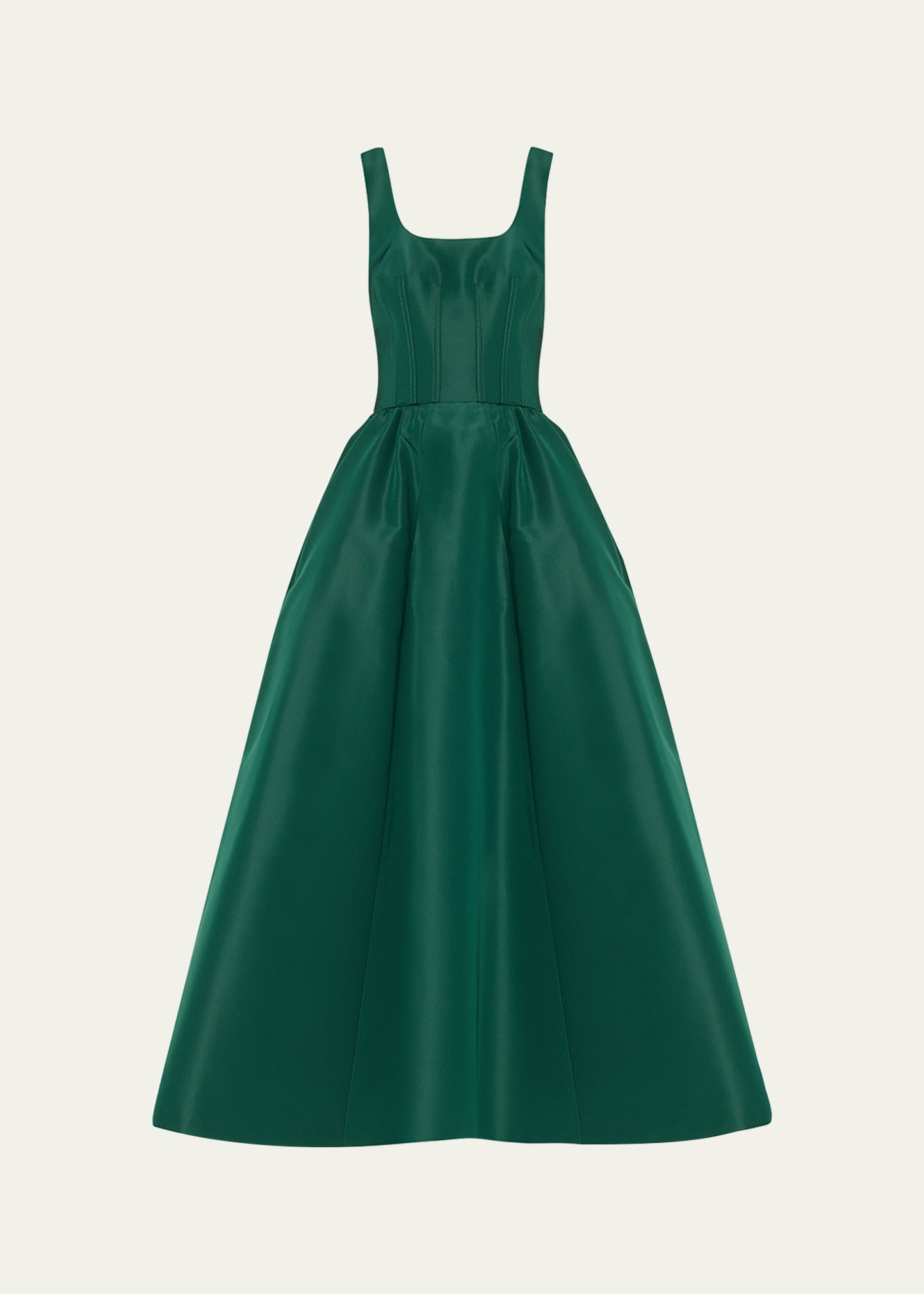 Carolina Herrera Fit-and-Flare Corset Midi Dress - Bergdorf Goodman