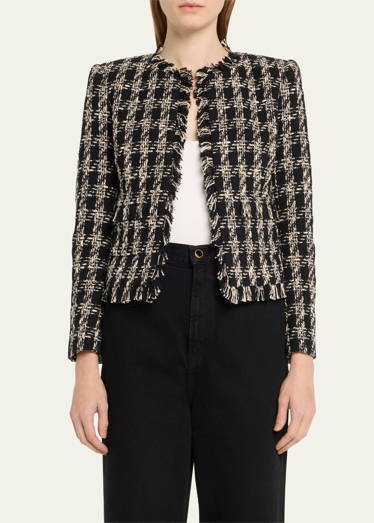 L'Agence Angelina Tweed Jacket - Bergdorf Goodman
