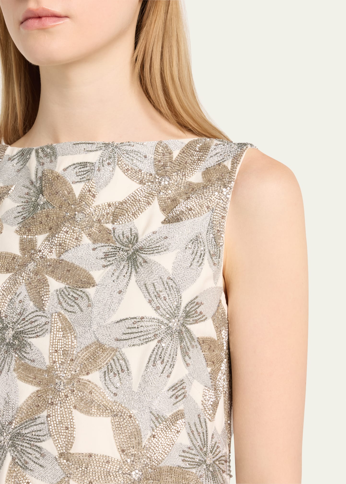 valentino garavani sequined abstract floral mini dress Valentino Garavani Sequined Abstract Floral Mini Dress
