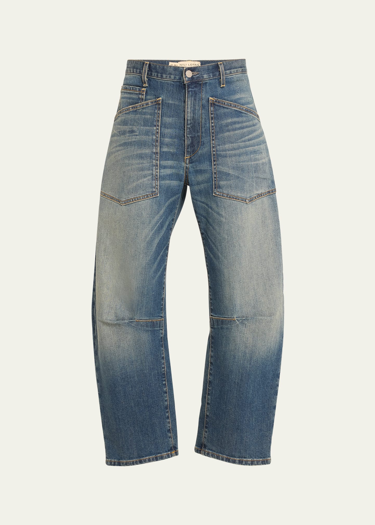 Nili Lotan Shon Cropped Jeans - Bergdorf Goodman