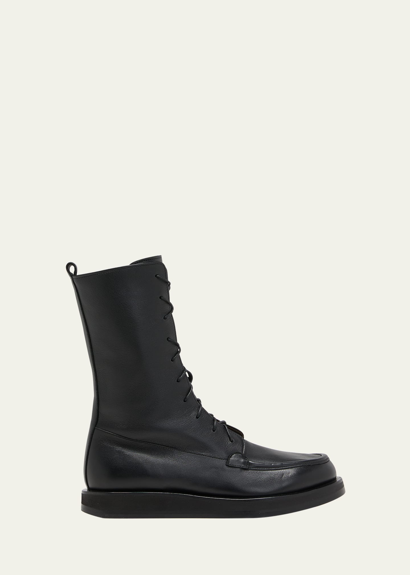 THE ROW Patty Leather Lace Up Boots Bergdorf Goodman