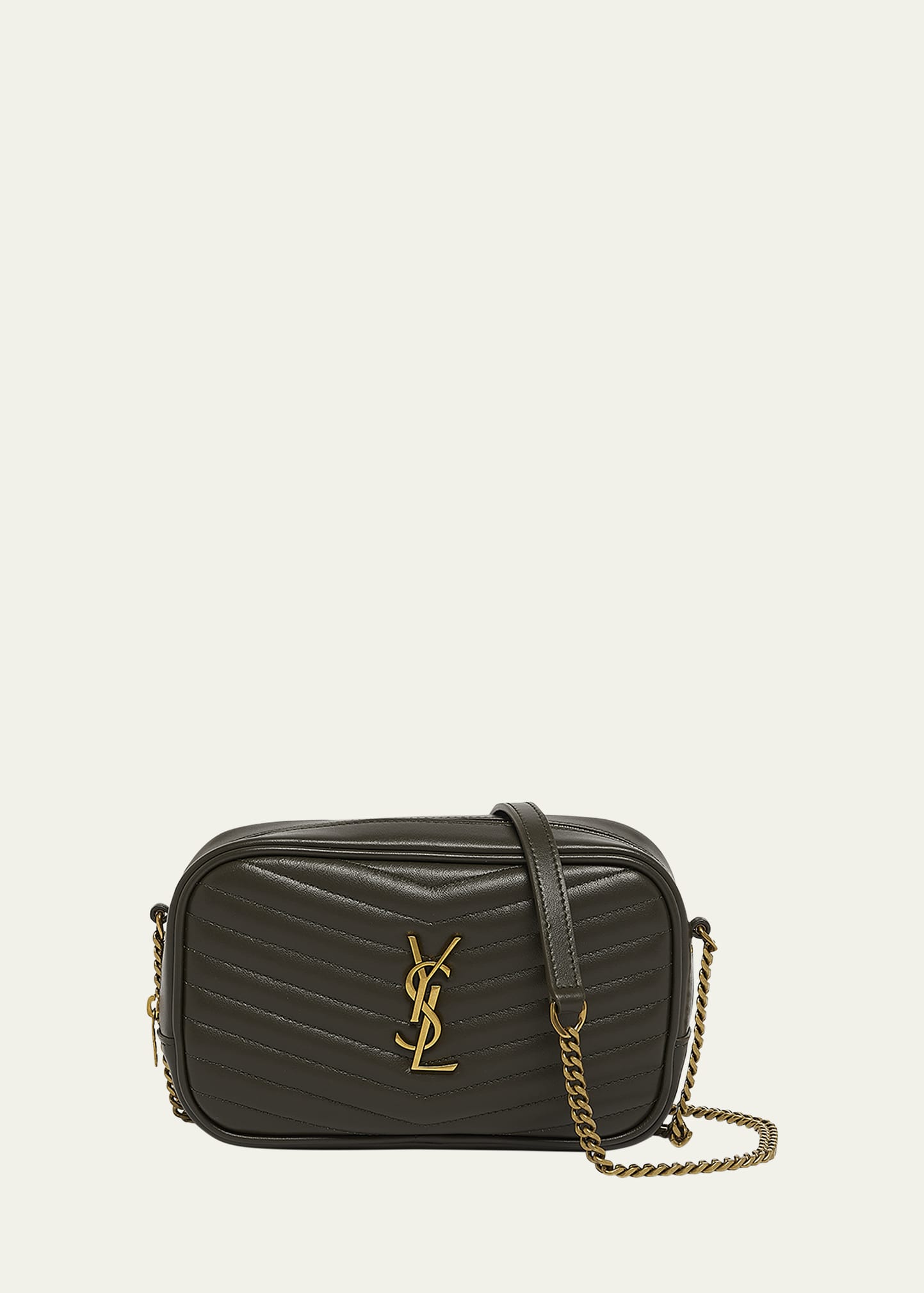 Saint Laurent Lou Mini YSL Camera Bag in Smooth Quilted
