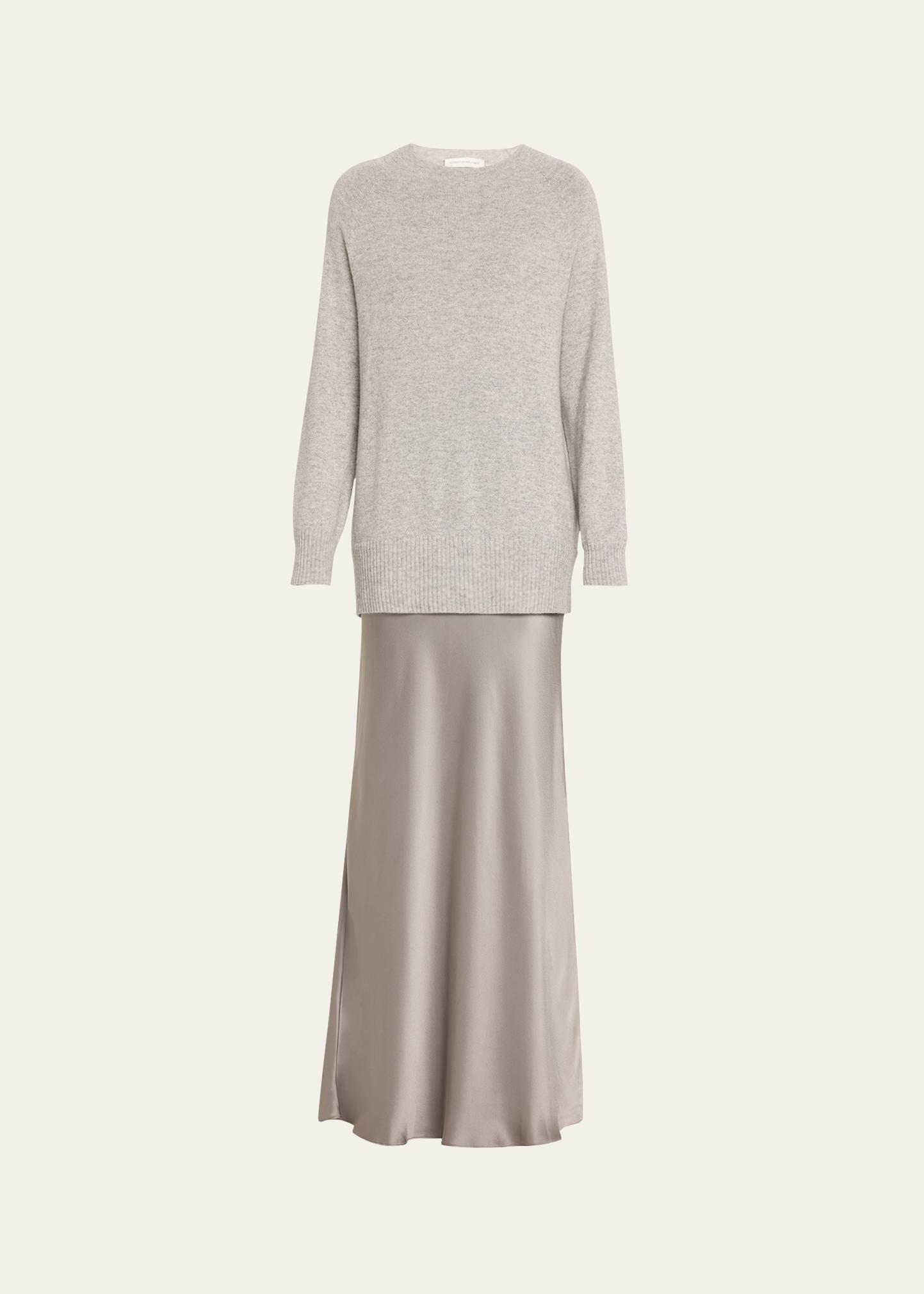 chinese dress ladies Christopher Esber Green Shoulderless Cashmere Monument Dress