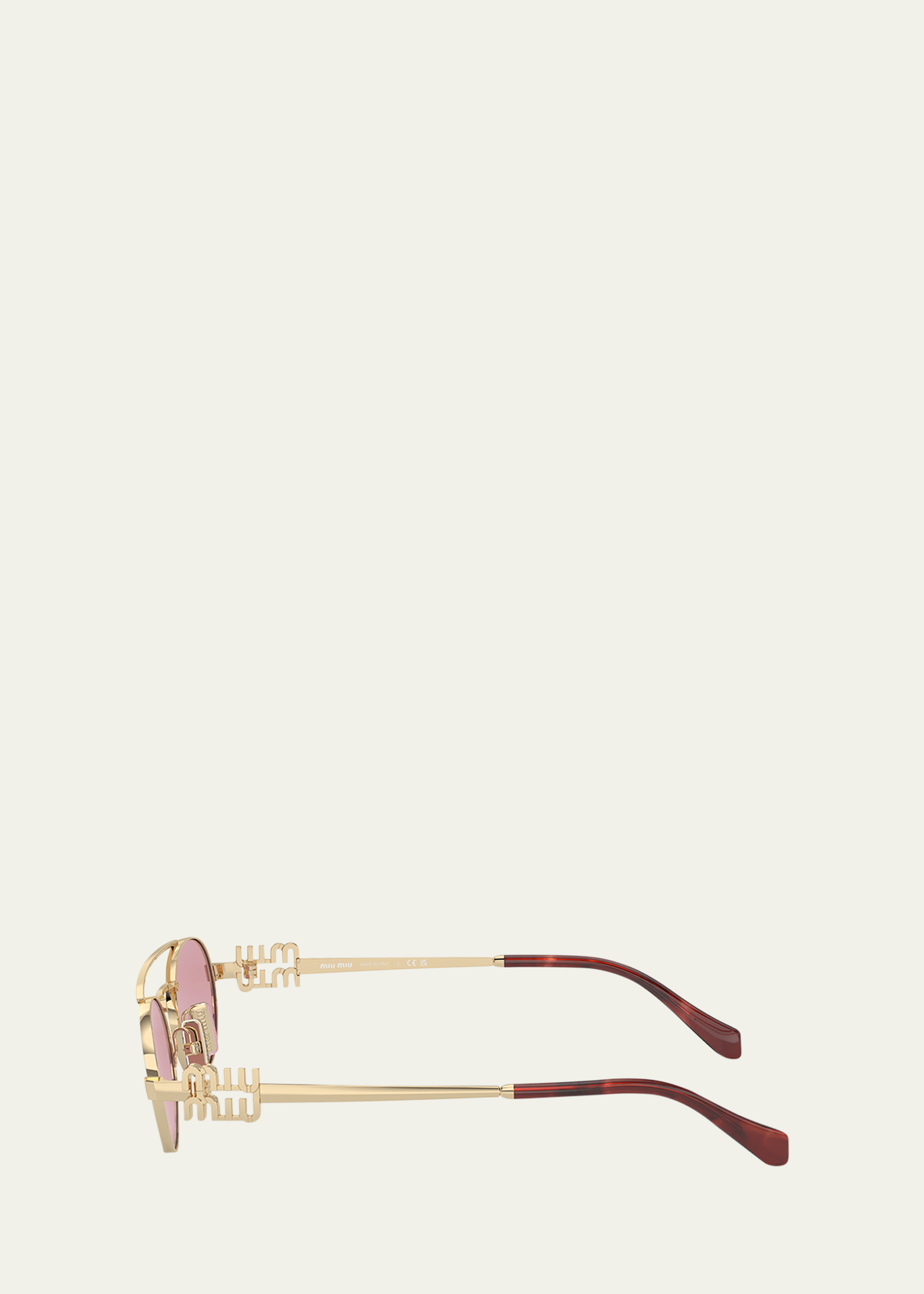 MiuMiu アビエーター型 サングラス モダンデザイン 高級感 ロゴ Miu Miu Eyewear logo-lettering geometric-frame Sunglasses