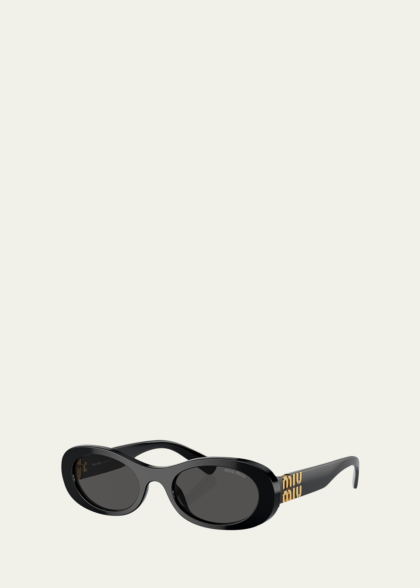 Miu Miu Logo Acetate Oval Sunglasses - Bergdorf Goodman