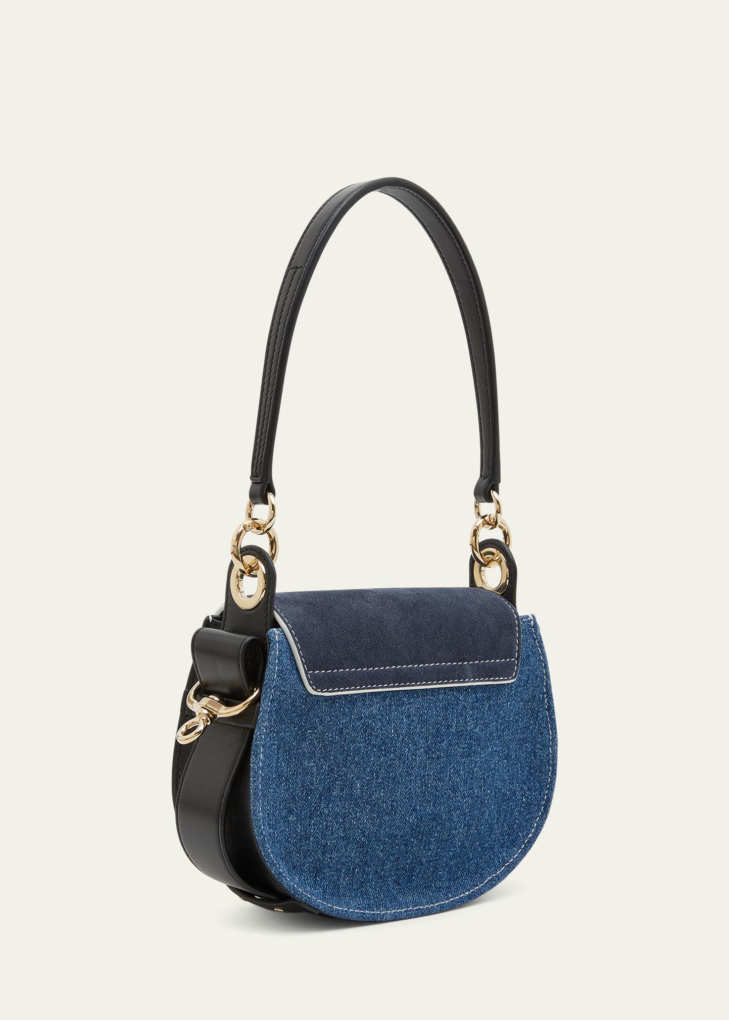 Chloe Tess Denim Saddle Crossbody Bag - Bergdorf Goodman