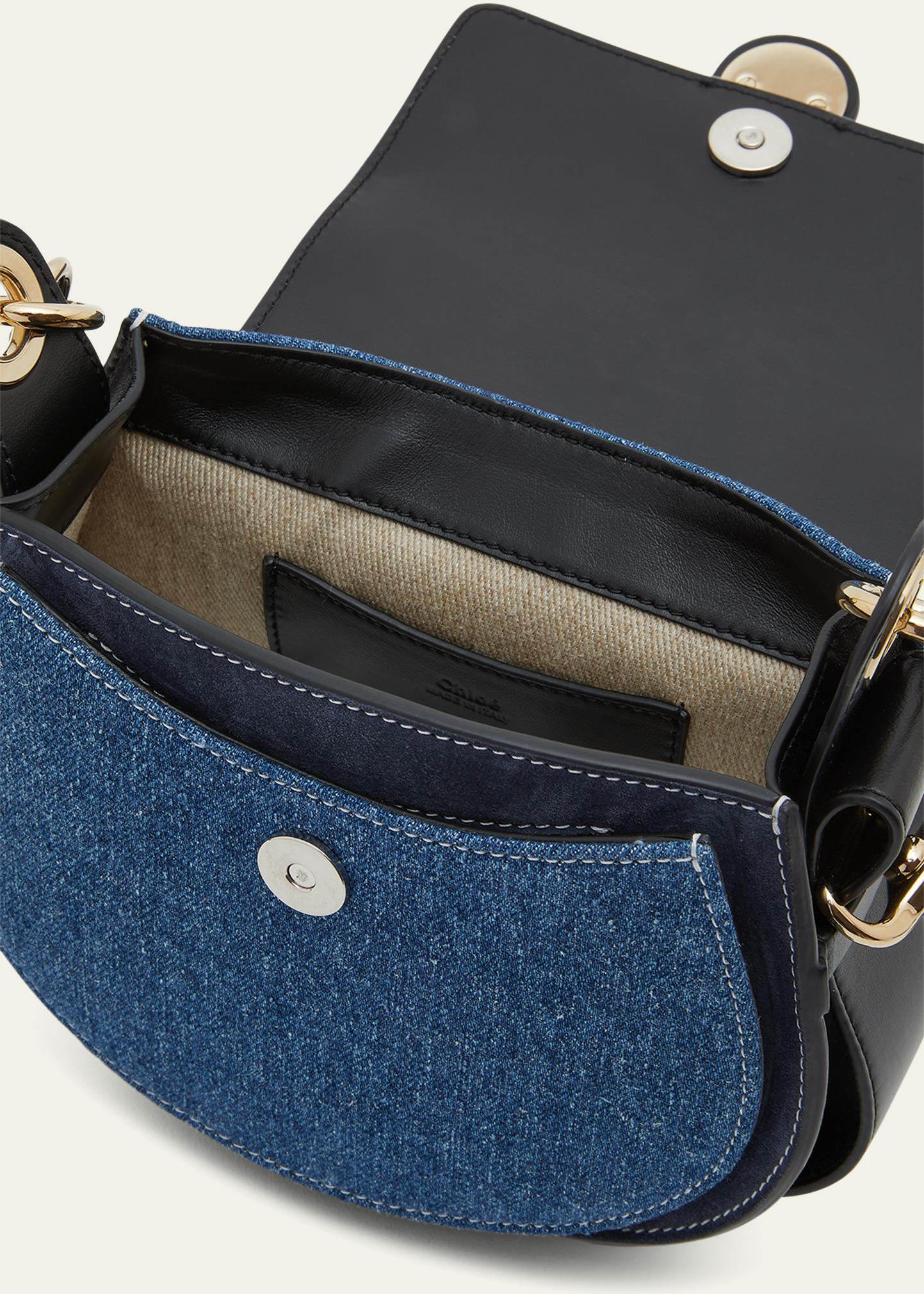 Chloe Tess Denim Saddle Crossbody Bag - Bergdorf Goodman