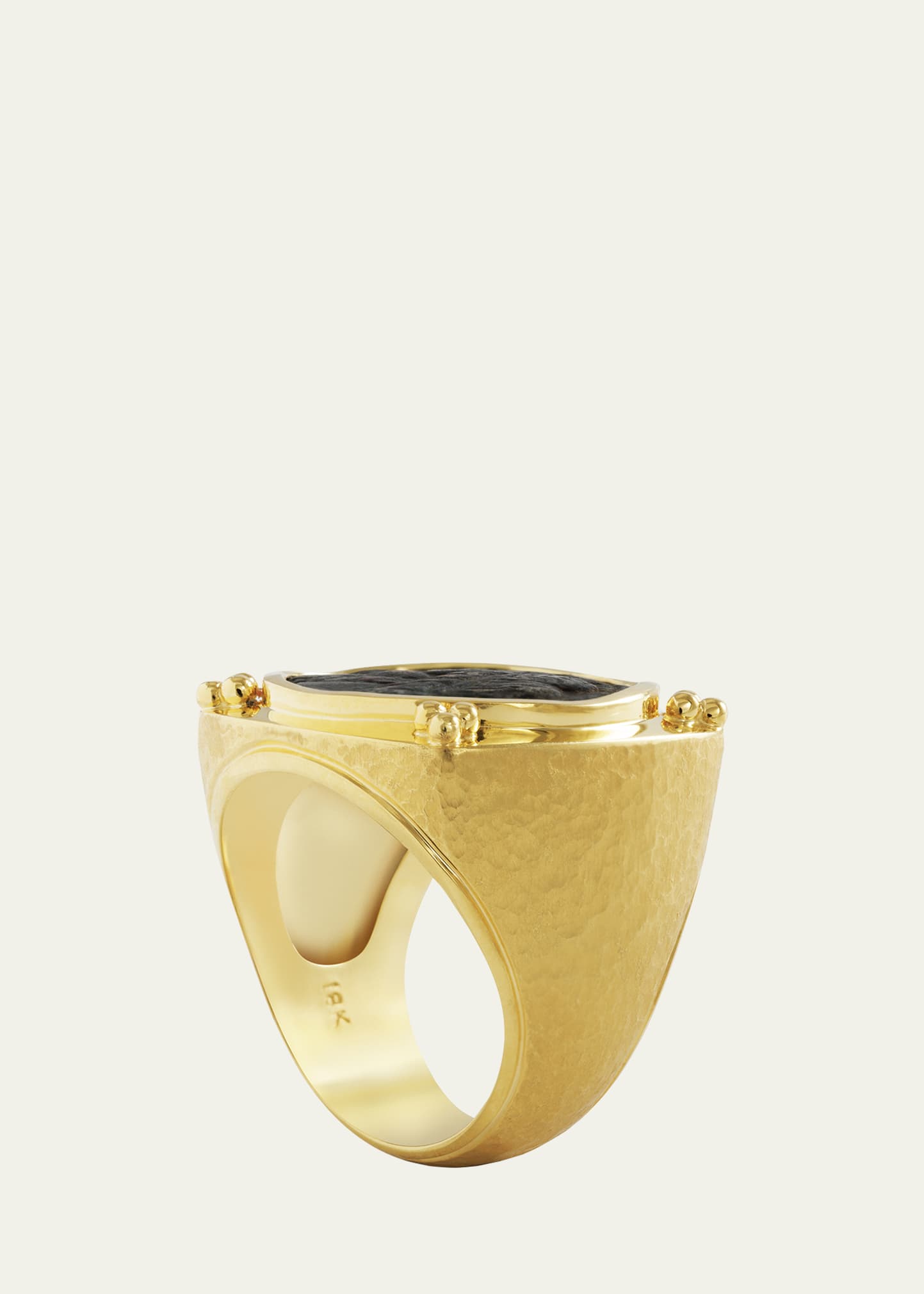 Jorge Adeler Men's 18K Yellow Gold Authentic Neptune Coin Ring