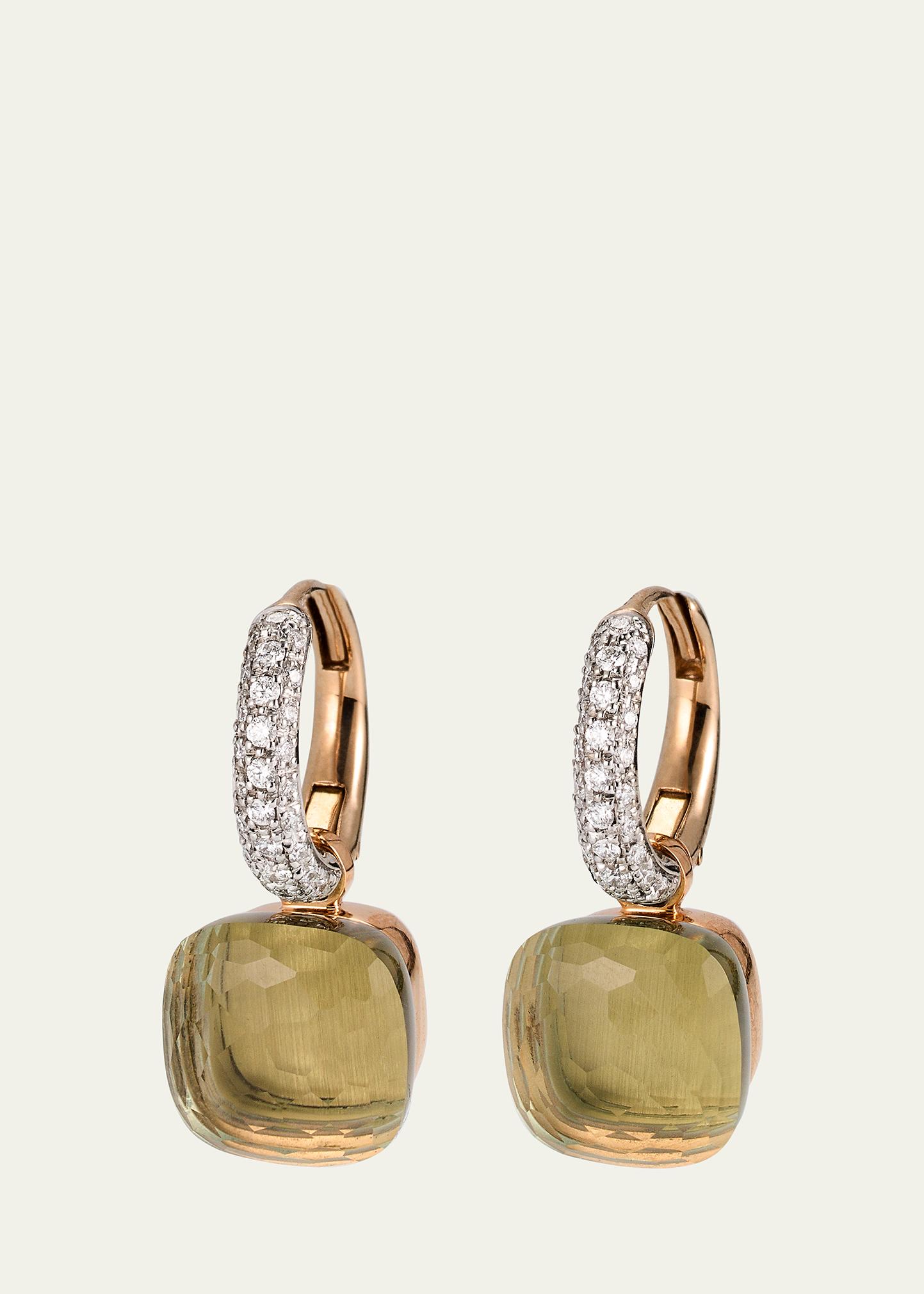 Pomellato Nudo Prasiolite Drop Earrings with Diamonds - Bergdorf
