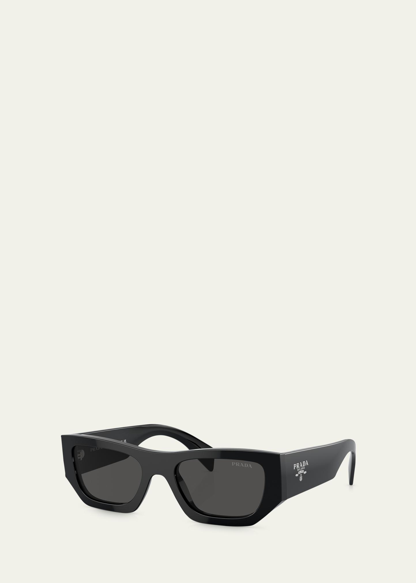 小物 PRADA Sunglass Gradationg Black y2k Prada Bold Acetate & Plastic Rectangle Sunglasses - Bergdorf Goodman