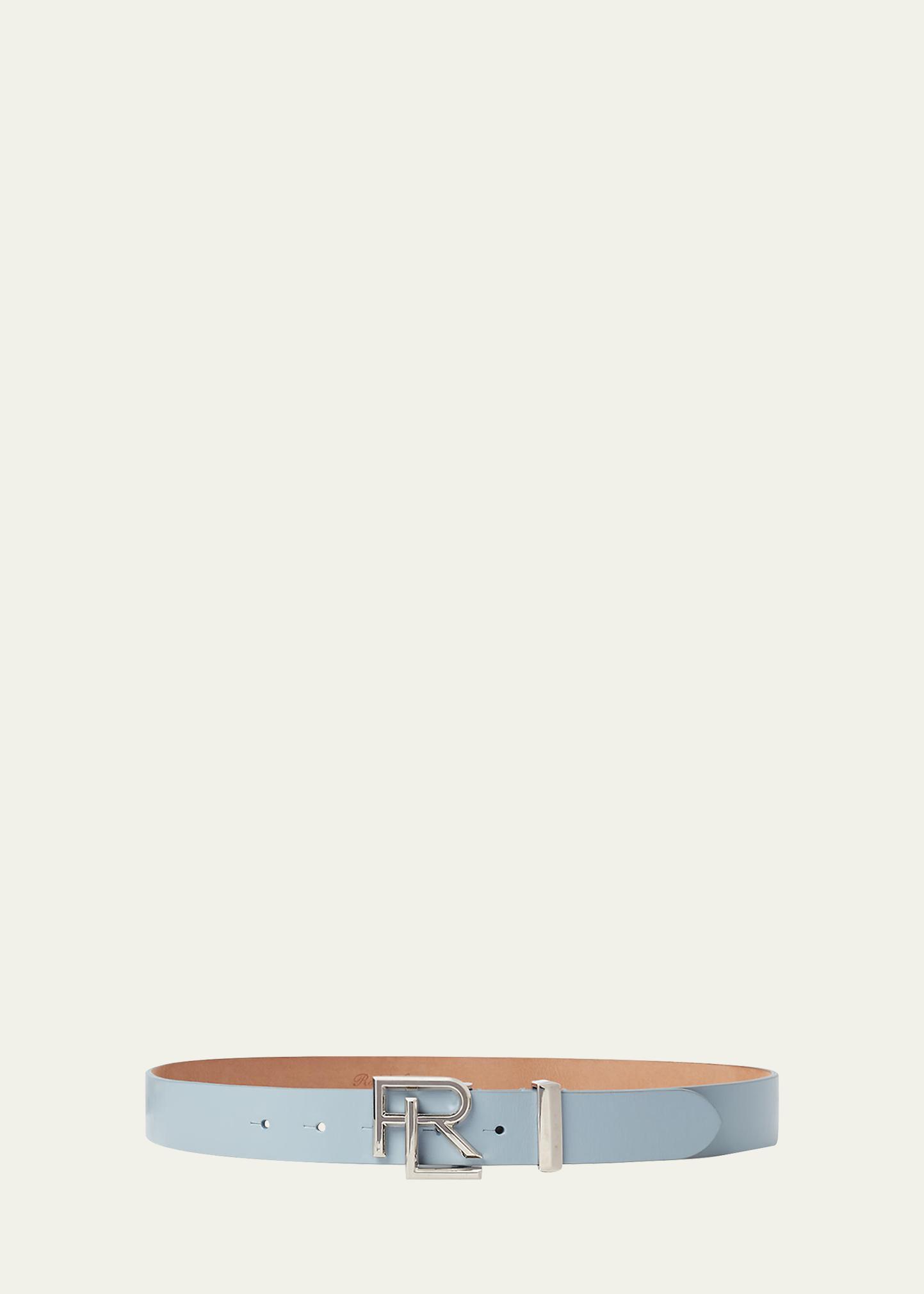 Ralph Lauren Blue w/ Tan Inner Lining Leather Belt w/ Silver Buckle Buy Lauren Ralph Lauren Black/Lauren Tan 2.5cm Logo  main image 3