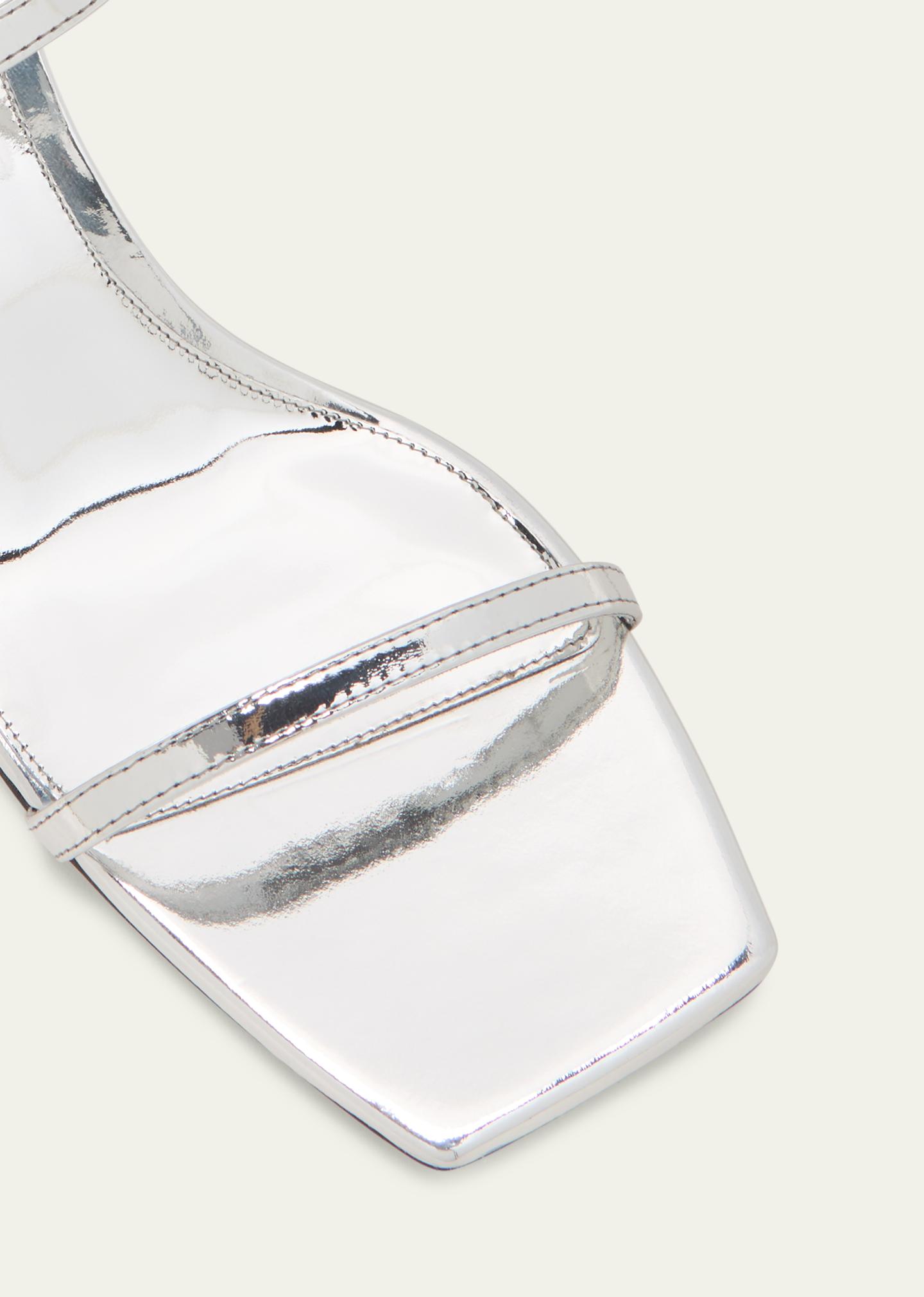 BOTTEGA VENETA 靴べら／封筒2枚セット【2337】MD Bottega Veneta Metallic Two-Band Knot Slide Sandals - Bergdorf Goodman