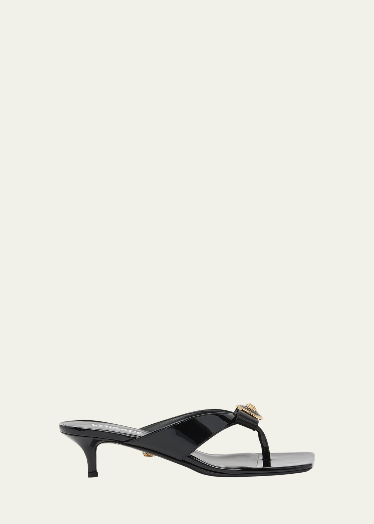 Versace Medusa Patent Slingback Pumps - Bergdorf Goodman