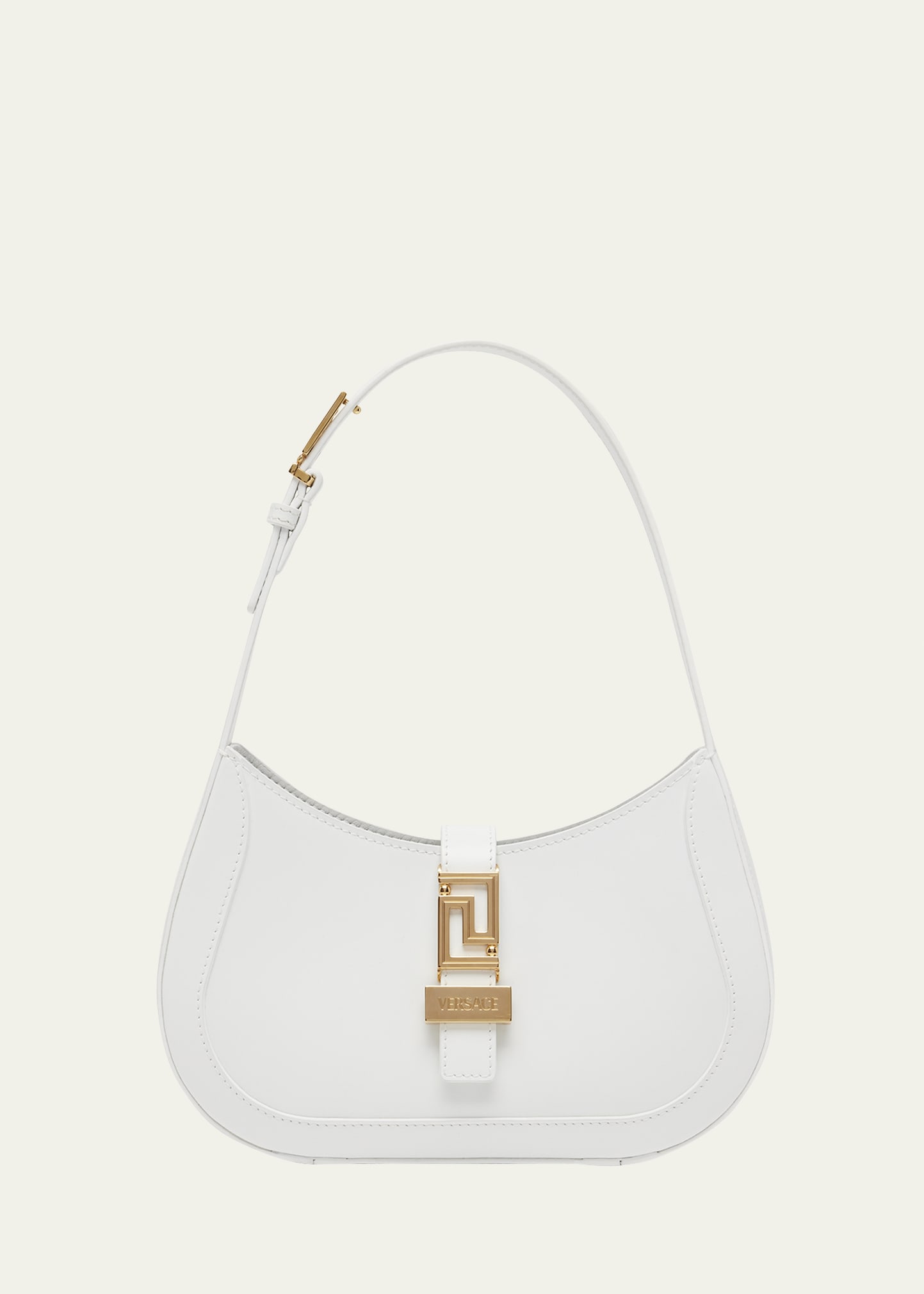 Versace Greca Small Leather Hobo Bag - Bergdorf Goodman