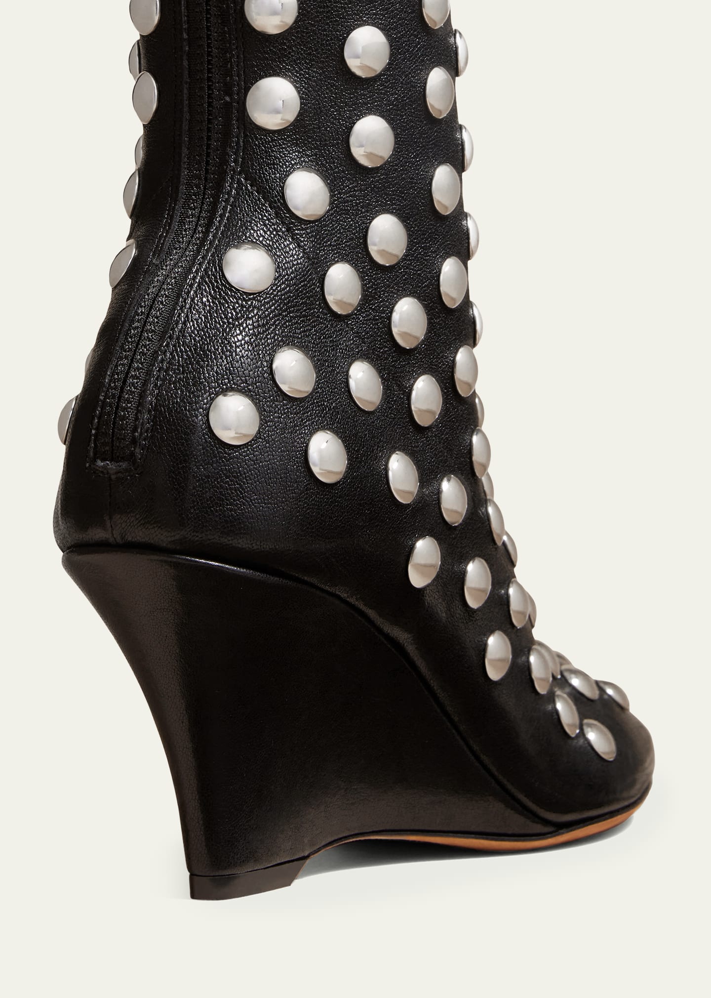 Accessorize flat leather studded trim boot hotsell