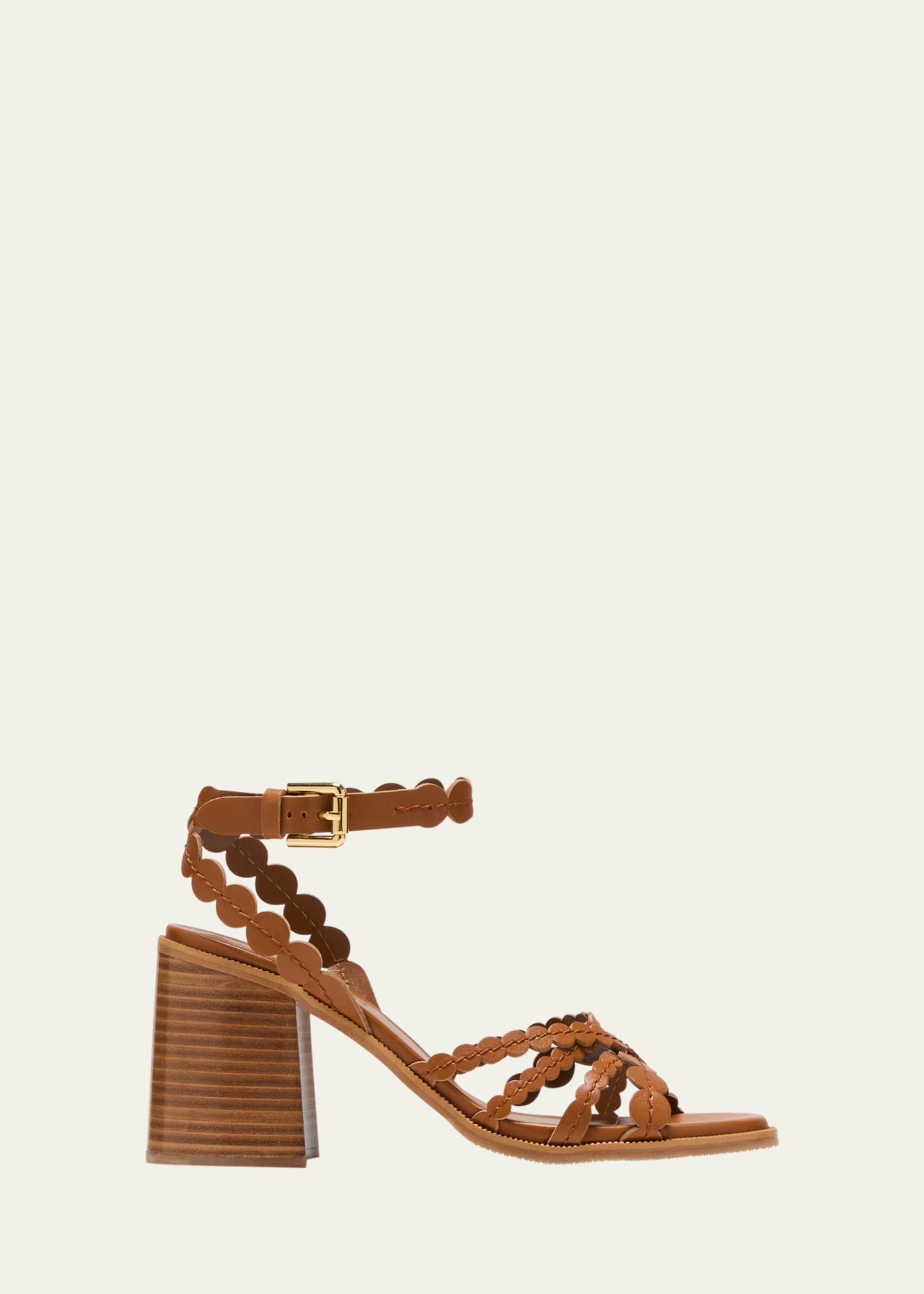 Chloe scalloped shop ankle strap