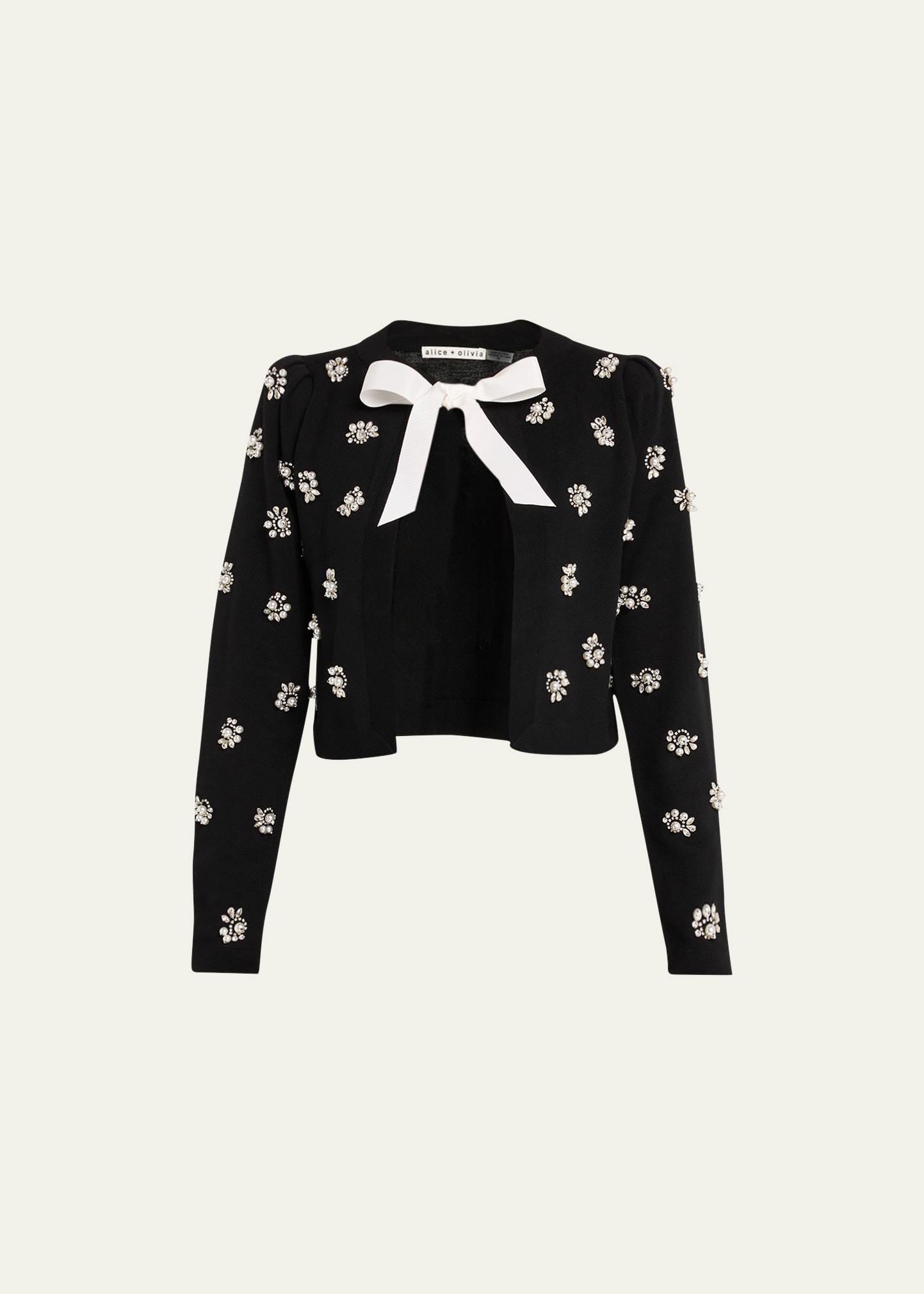 Alice + Olivia Trina Embellished Cropped Cardigan - Bergdorf Goodman