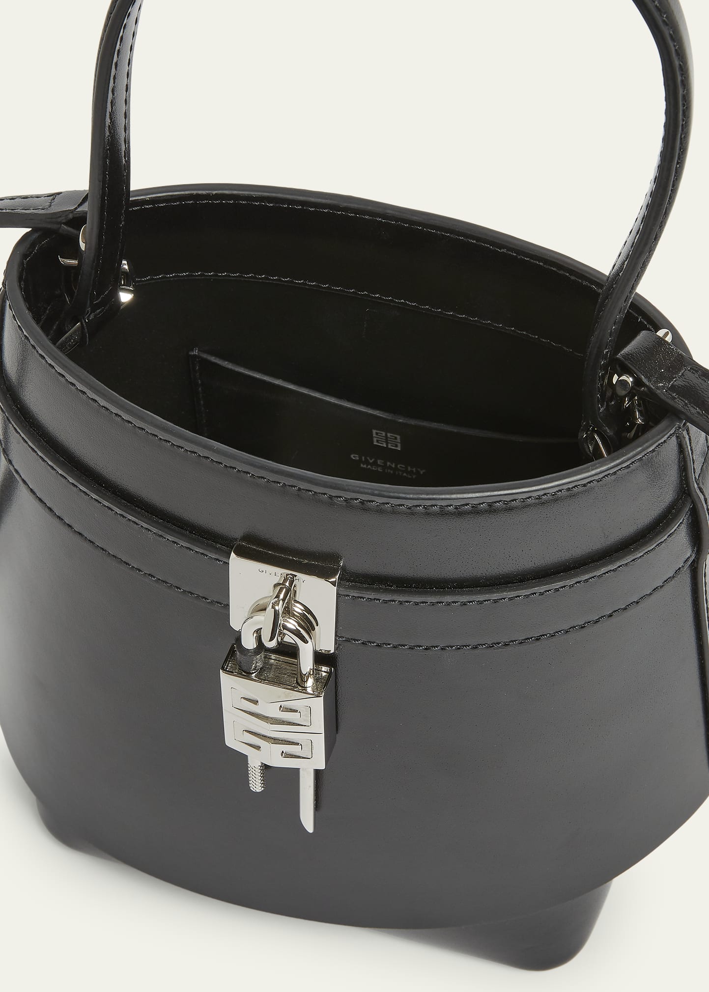 Givenchy Shark Lock Bucket Bag in Box Leather - Bergdorf Goodman